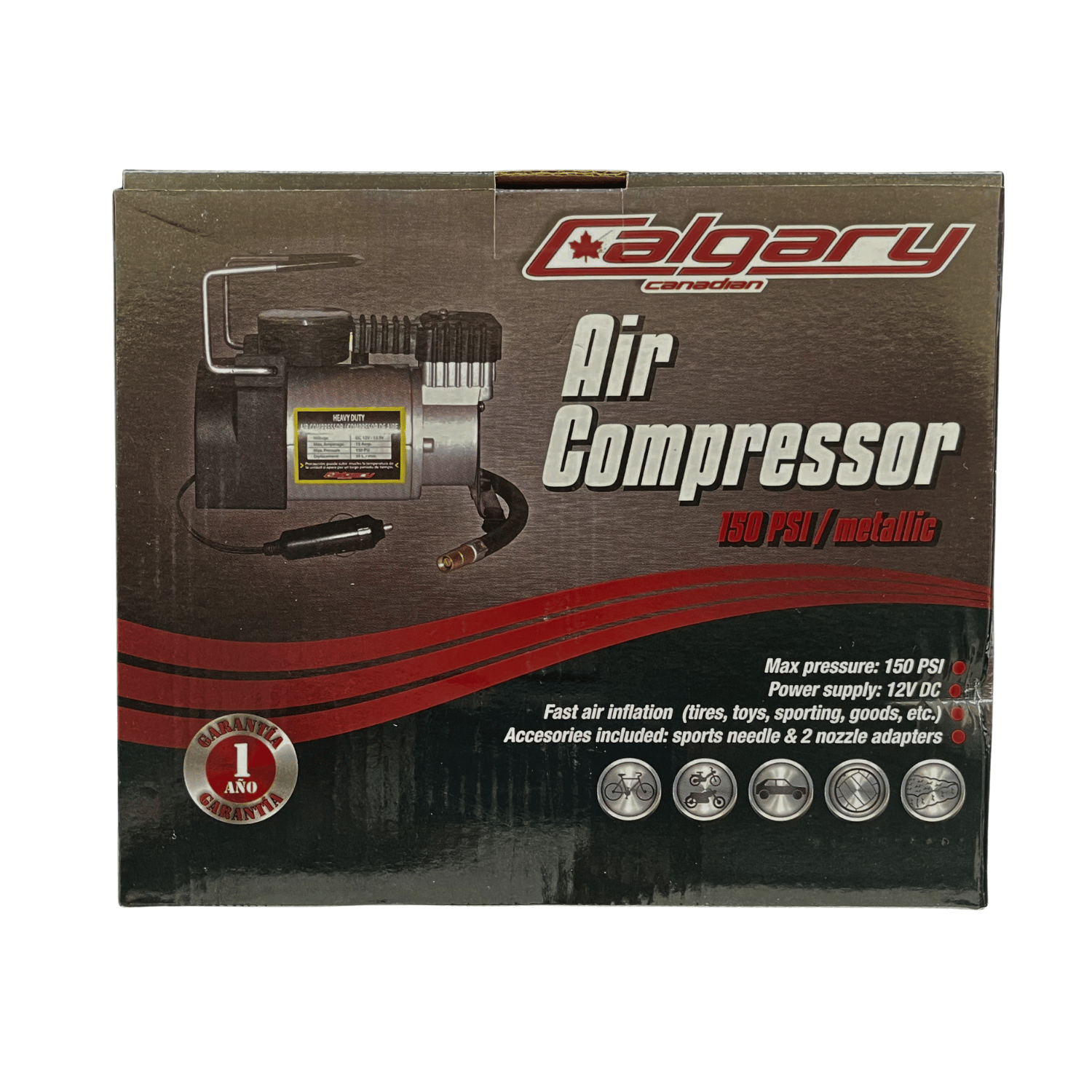 Compresor de Aire Portatil Calgary 150 Psi 12V