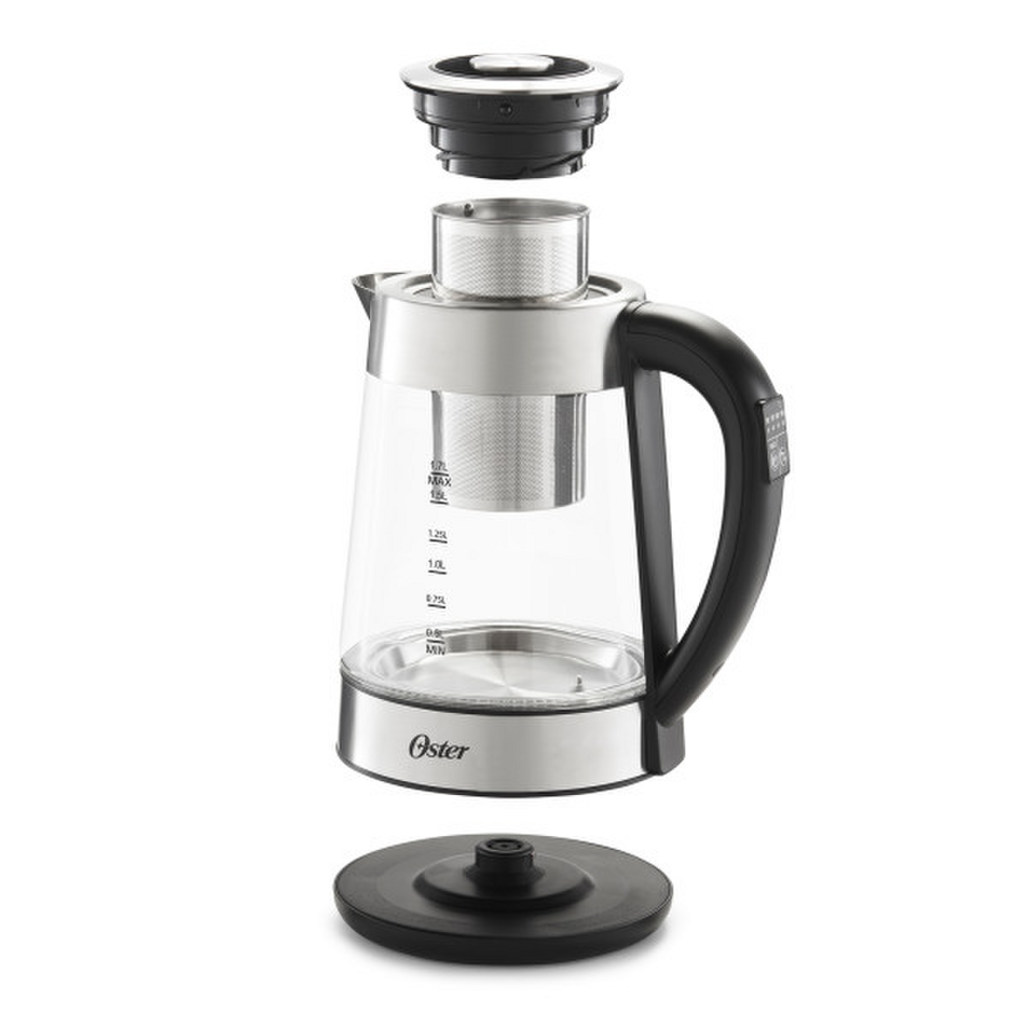 Hervidor Oster Vidrio 1.7L Infusor Té Control Temperatura