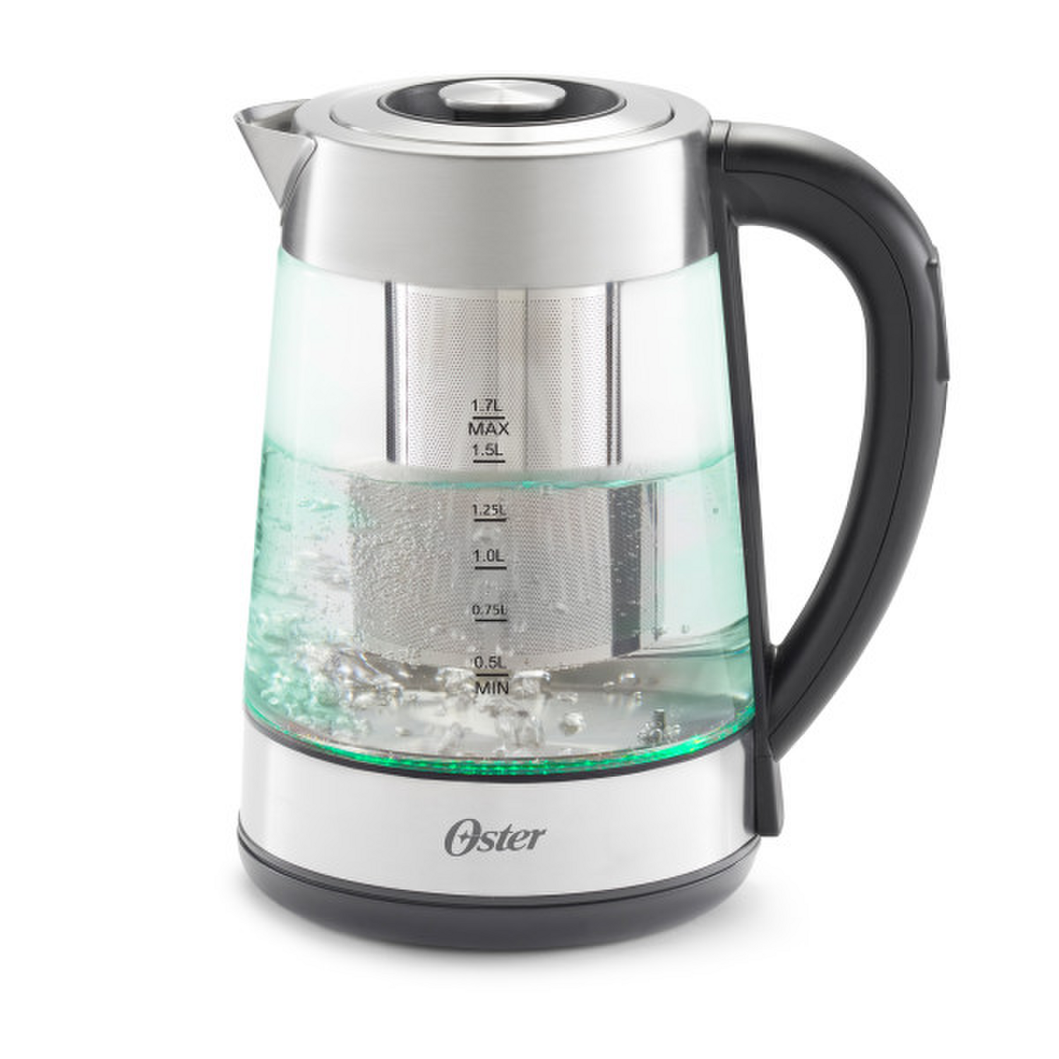 Hervidor Oster Vidrio 1.7L Infusor Té Control Temperatura