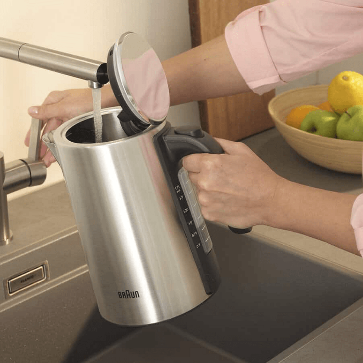 Hervidor Braun Acero 2200W 5 Temperaturas Mantiene Calor