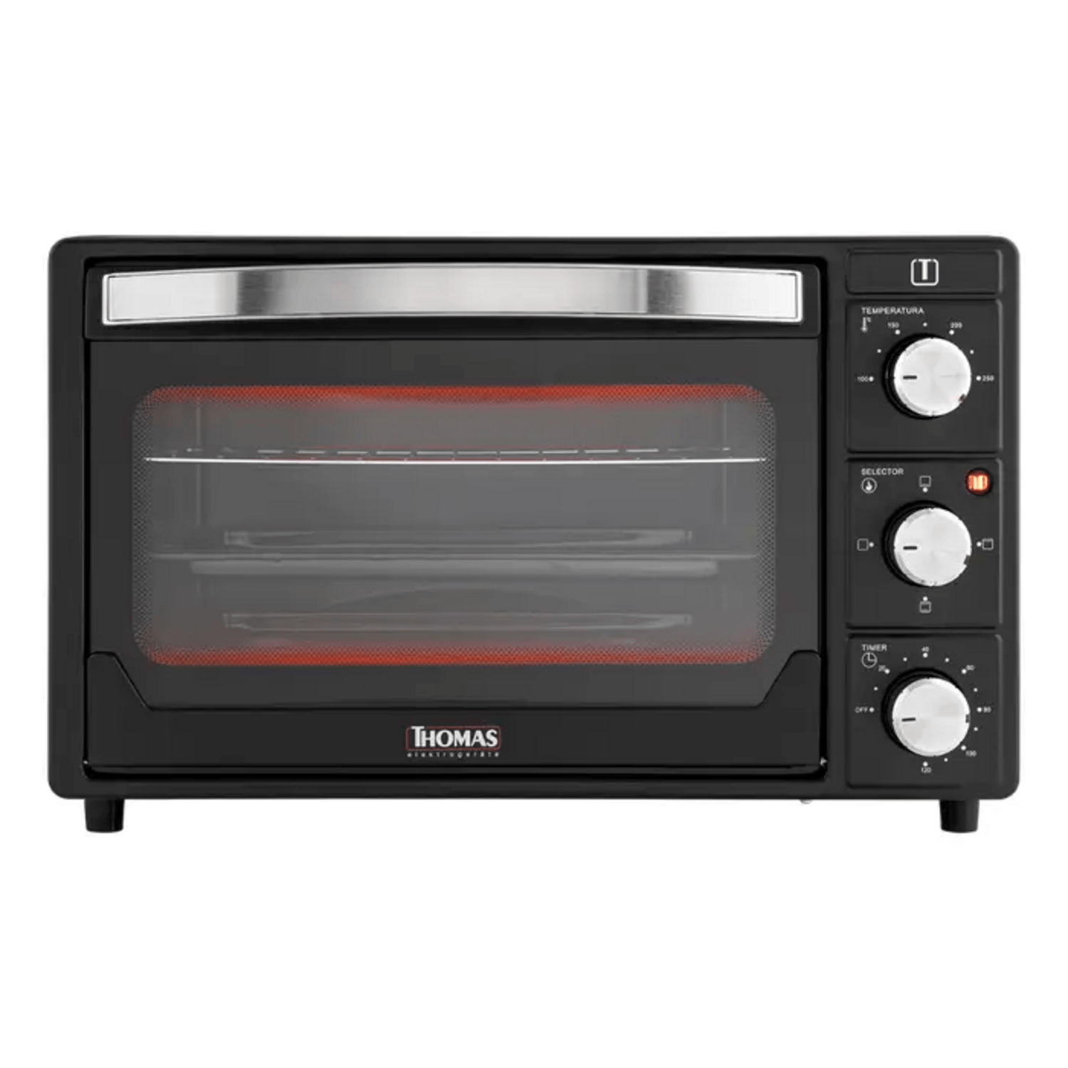 Horno Eléctrico 25 Litros Thomas TH-25N01 Timer Grill Negro