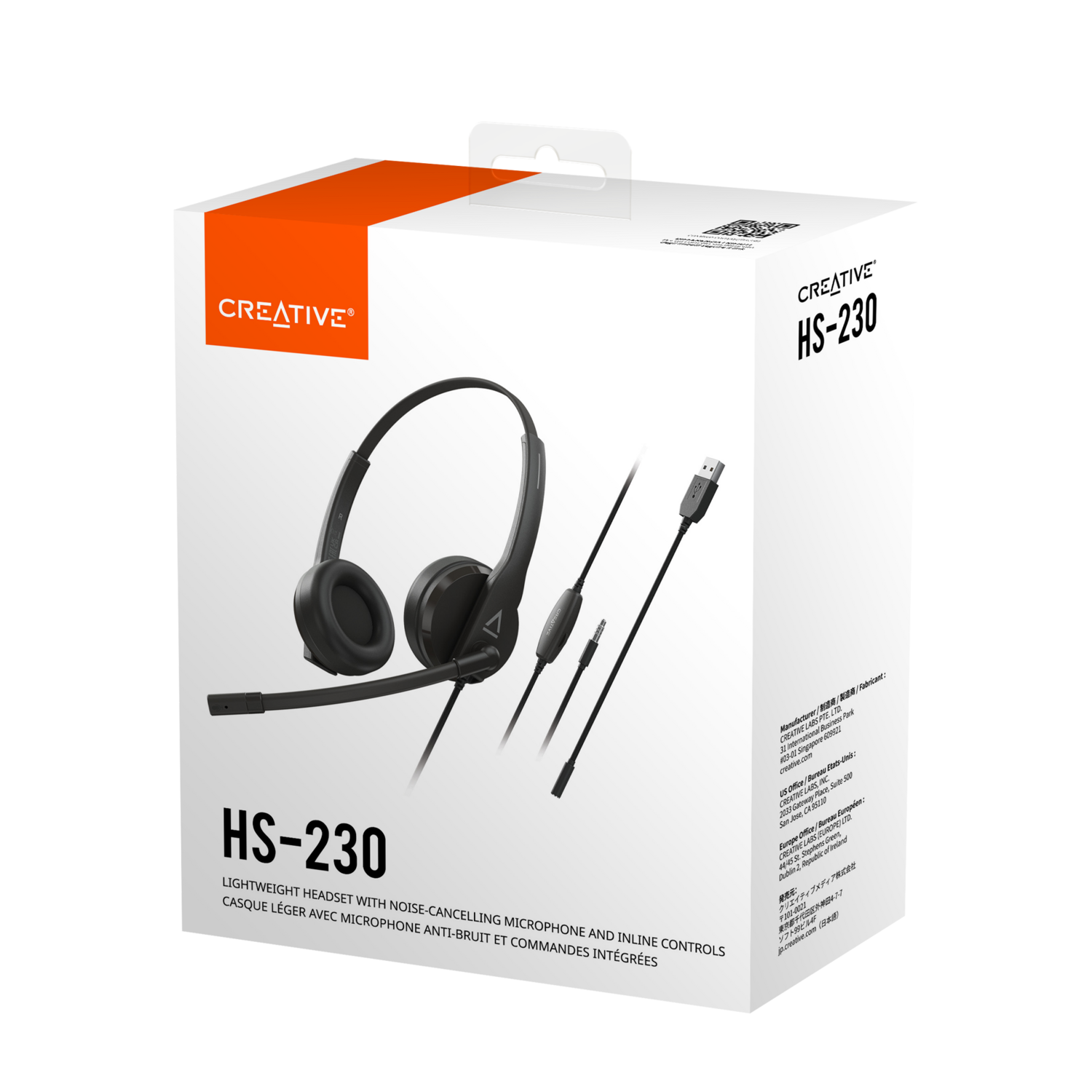 Audifono Headset Creative HS-230 Negro USB y 3.5 Creative New Horizons Chile New Horizons NHT.cl