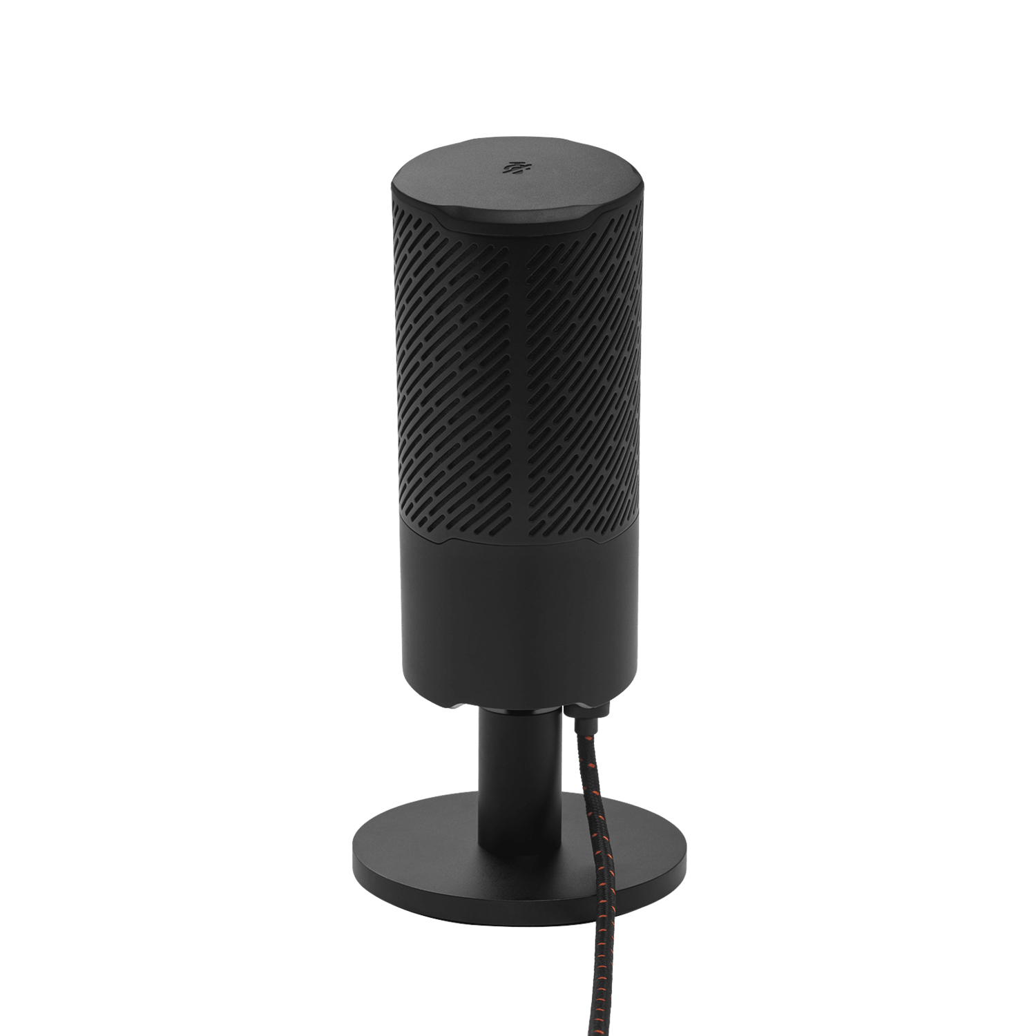 Micrófono JBL Quantum Stream USB gamer premium en color negro con base elegante.