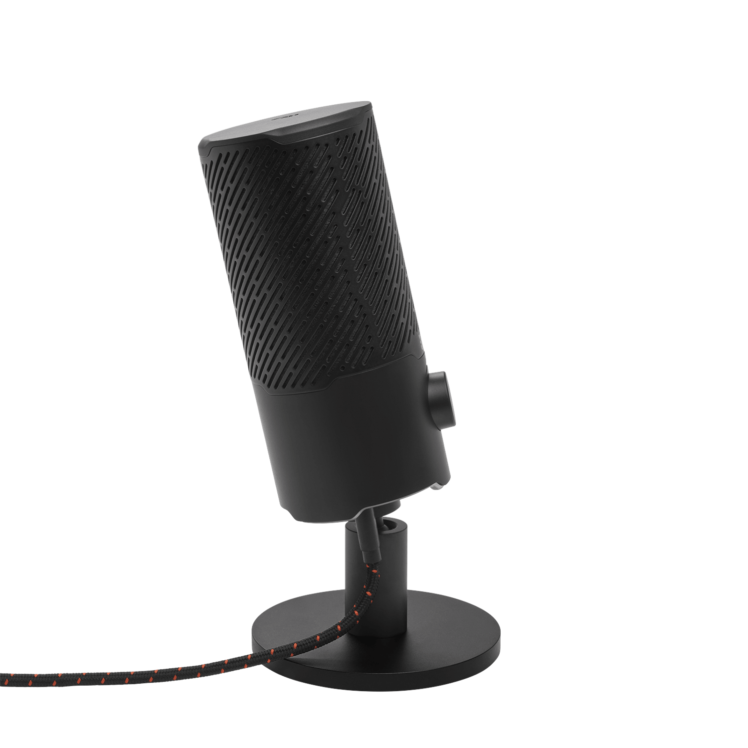 Micrófono JBL Quantum Stream USB gamer premium en color negro con soporte y diseño elegante.
