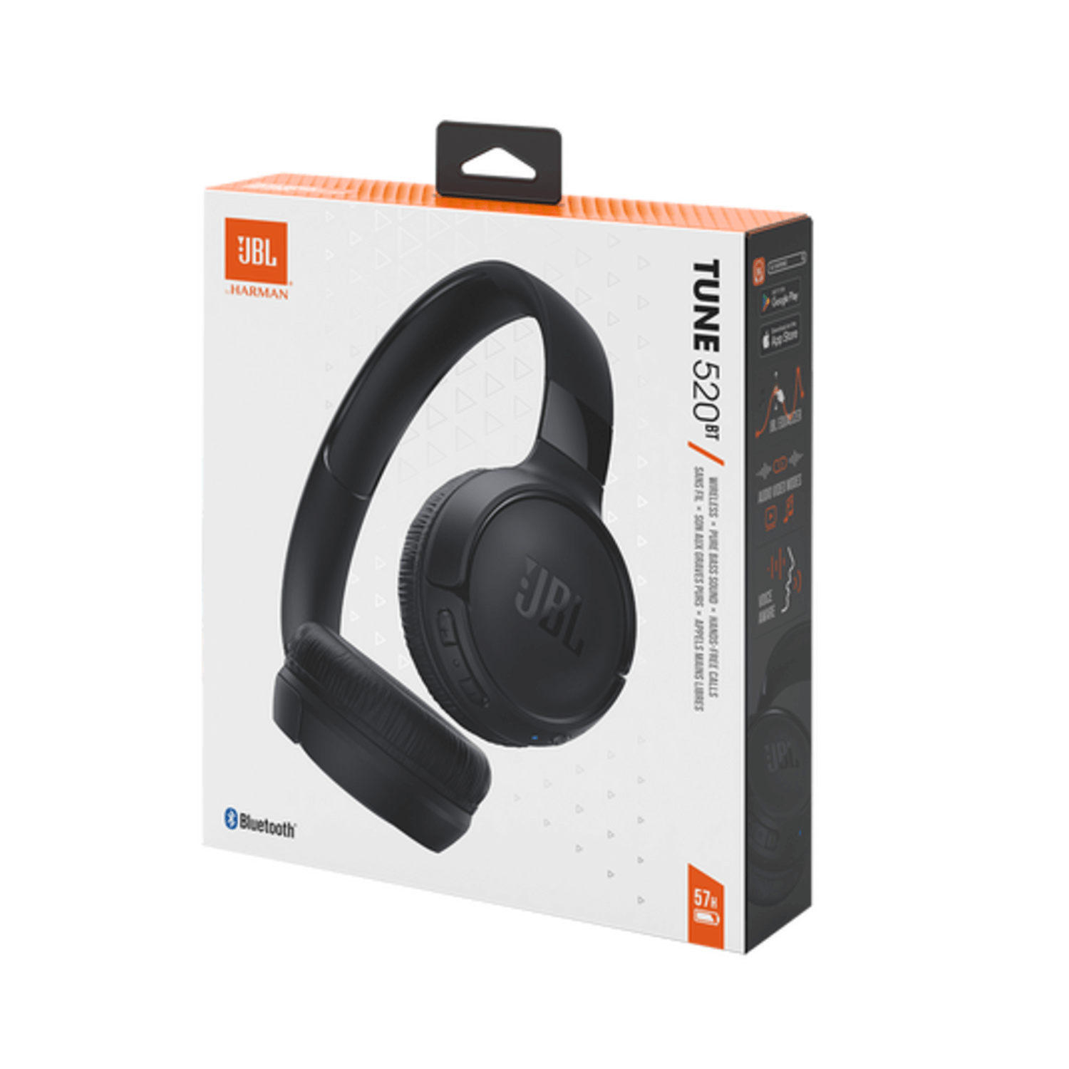 Audífonos JBL Tune 520BT Bluetooth 57H Livianos Negro