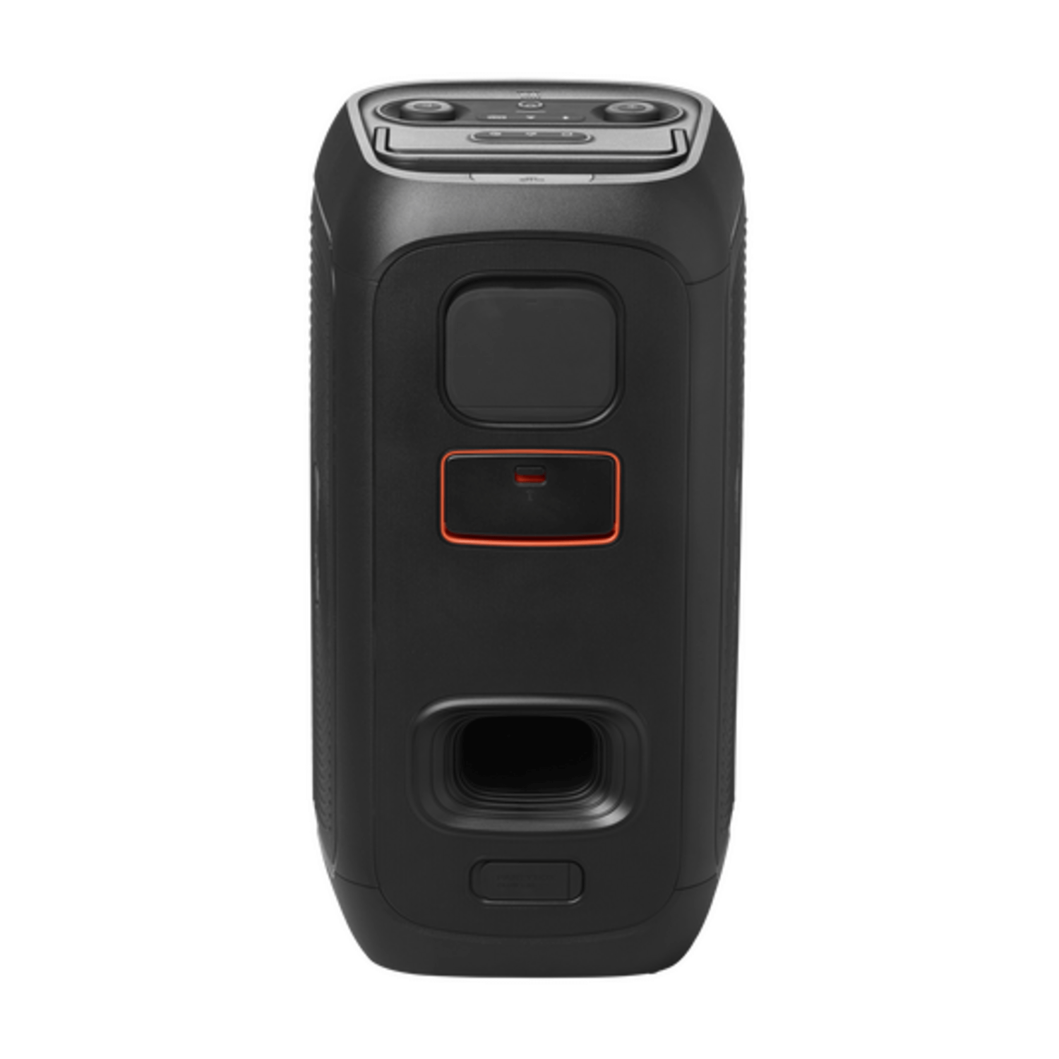 Parlante Torre JBL PartyBox Club 120 Batería 12H BT 5.3 vista frontal con botones de control.