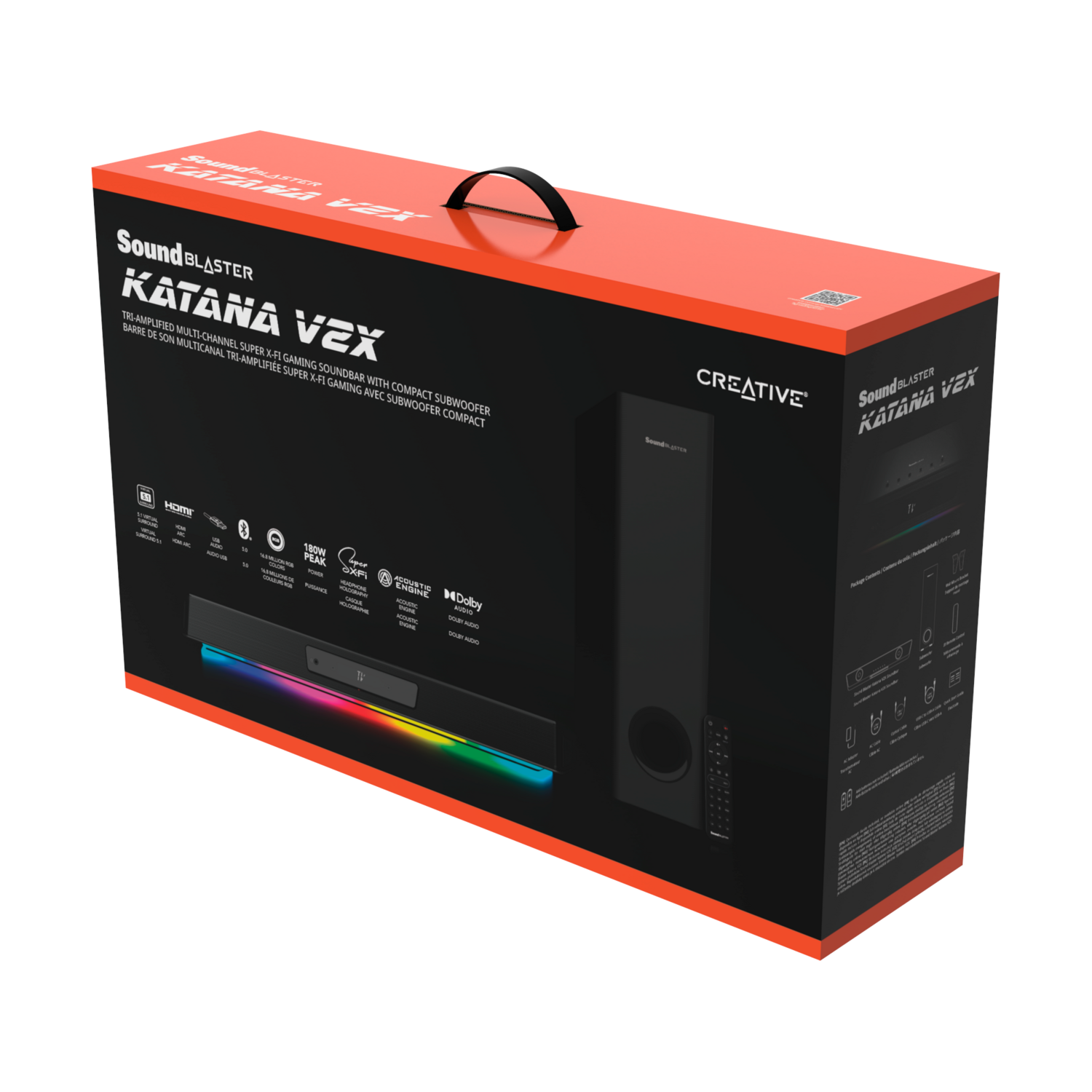 Barra de Sonido Creative Katana V2X RGB Super X-FI Creative New Horizons Chile New Horizons NHT.cl