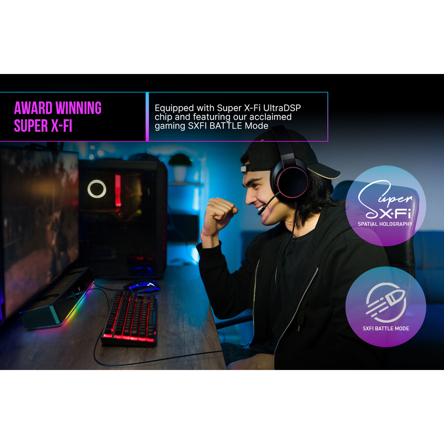 Barra de Sonido Creative Katana V2X RGB Super X-FI Creative New Horizons Chile New Horizons NHT.cl