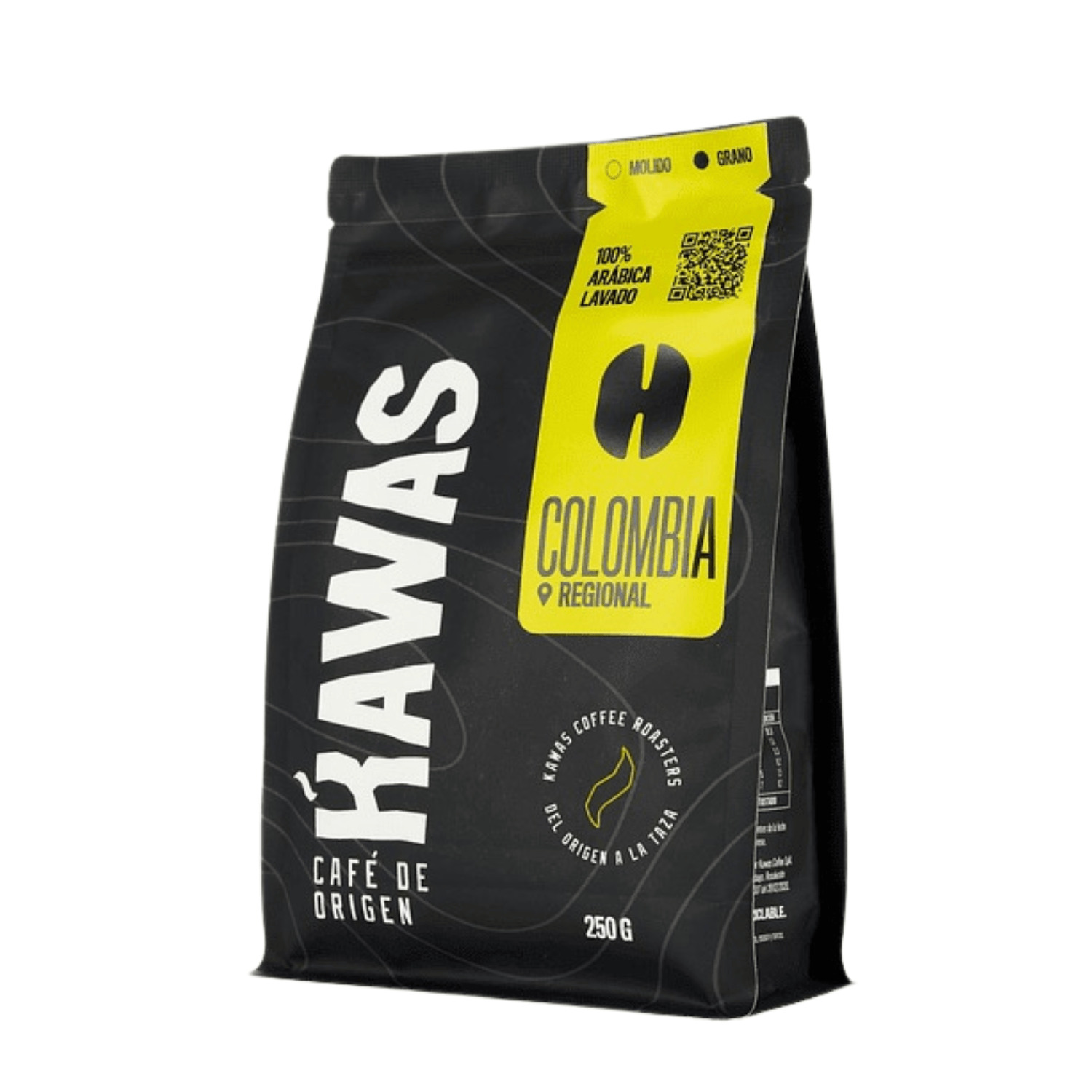 Café Molido Kawas Colombia Caldas De Origen 250g Frutal, café molido frutal kawas colombia, con notas de chocolate y vainilla.