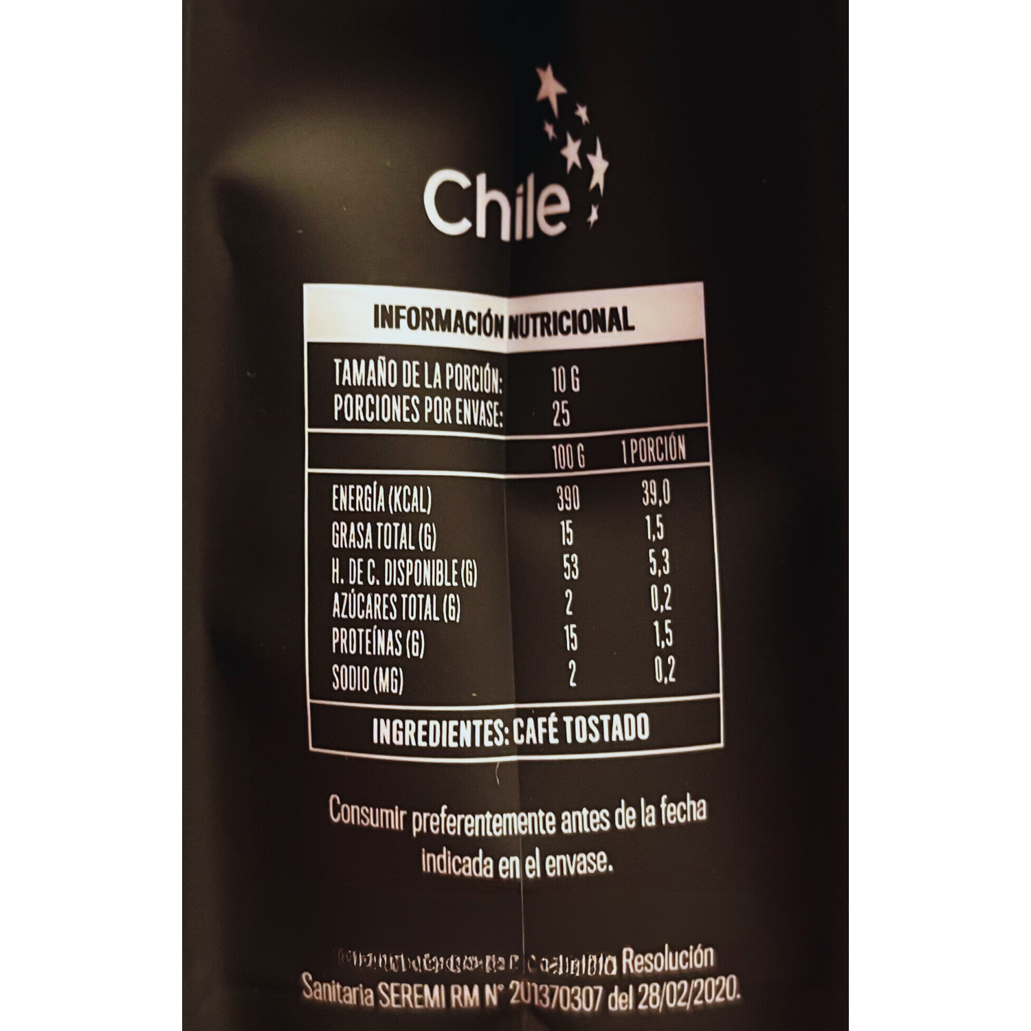 Cafe Molido Kawas Espresso Arabica Original 250g