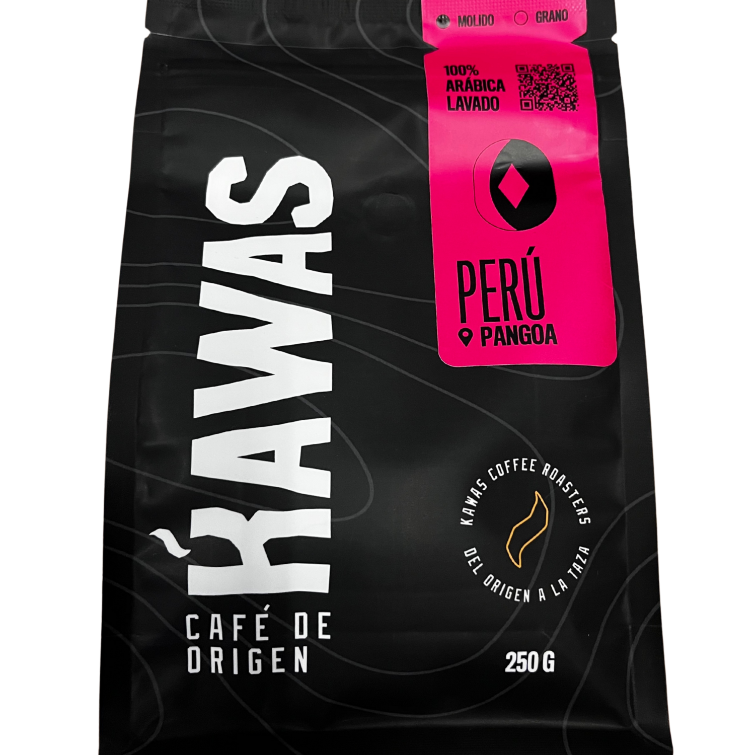 Cafe Molido Kawas Peru Pangoa Cafe de Origen 250g