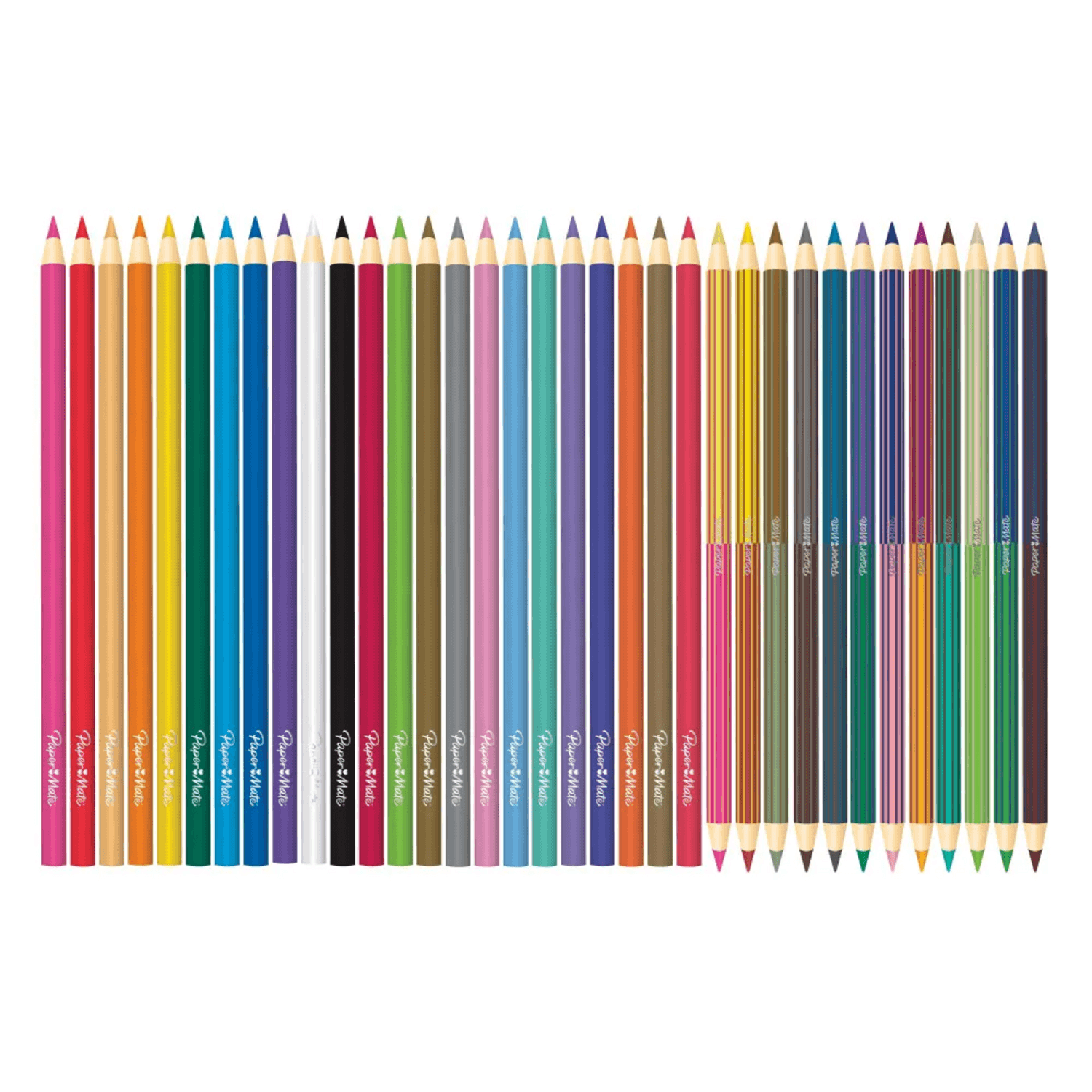 Lápices Paper Mate 36 Colores 4.0mm 24U + 12 Doble Punta