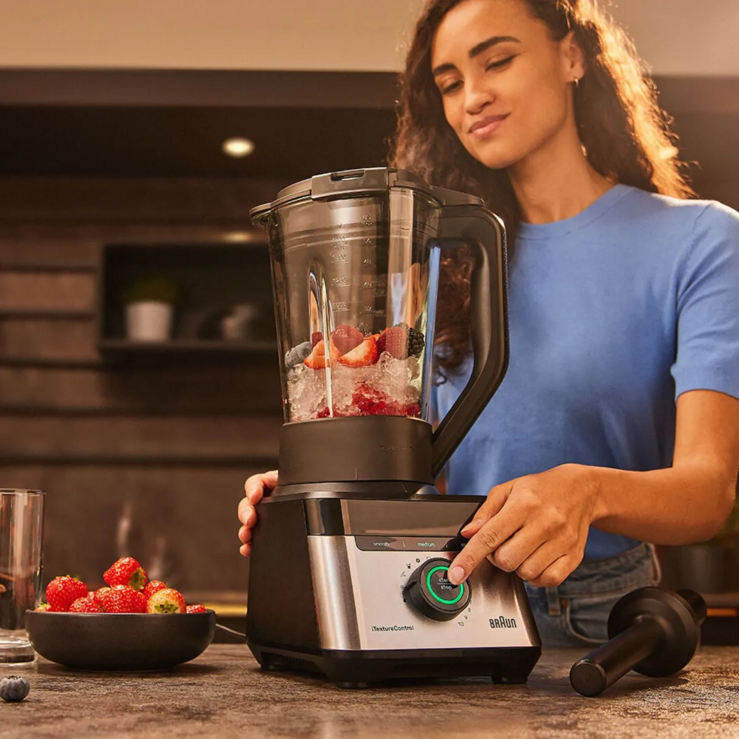 Licuadora Braun PowerBlend 7 1400W Jarra 2L Hielo 10 Veloc