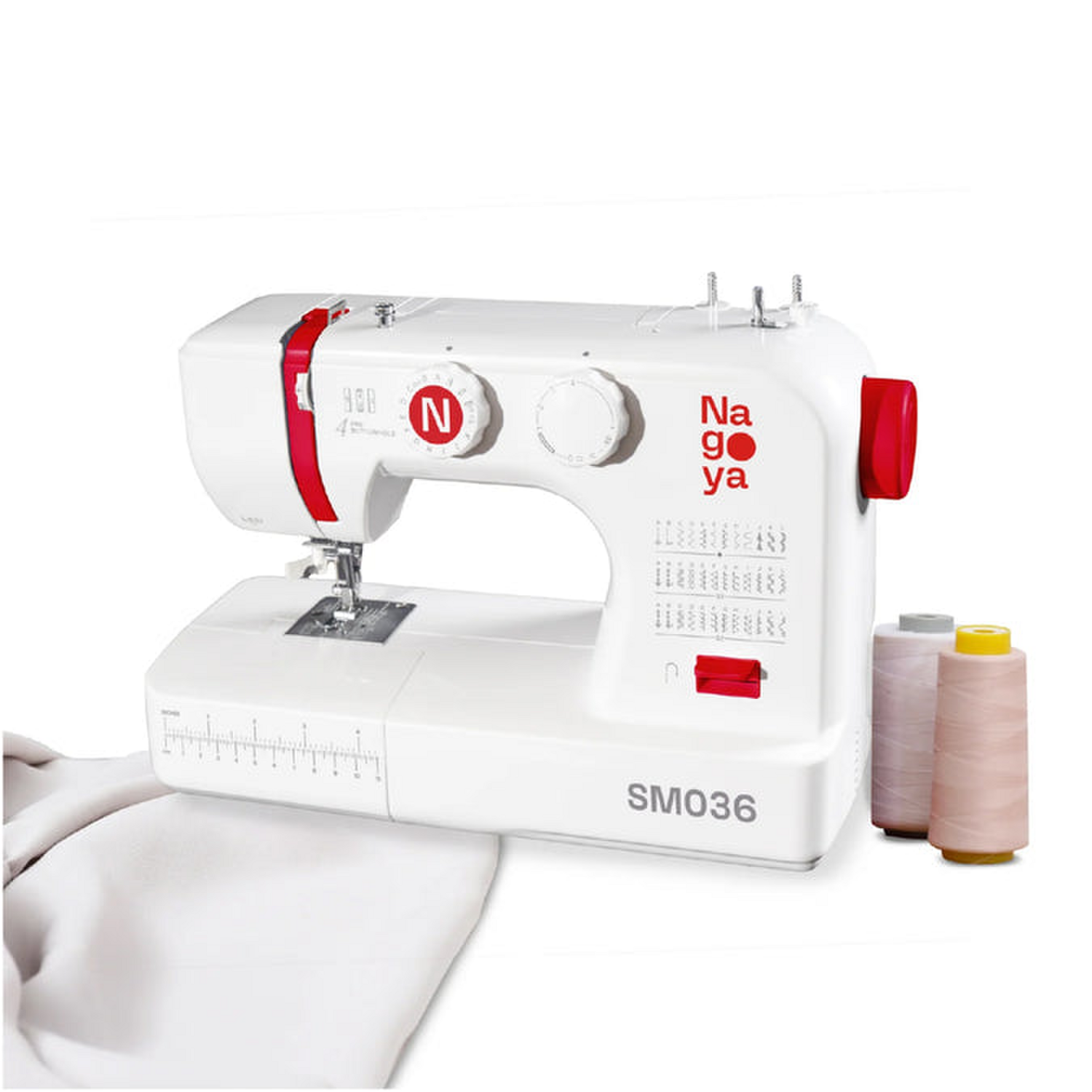 Máquina Coser Nagoya SM036 36 Puntadas Enhebrador Automático con hilos de costura.