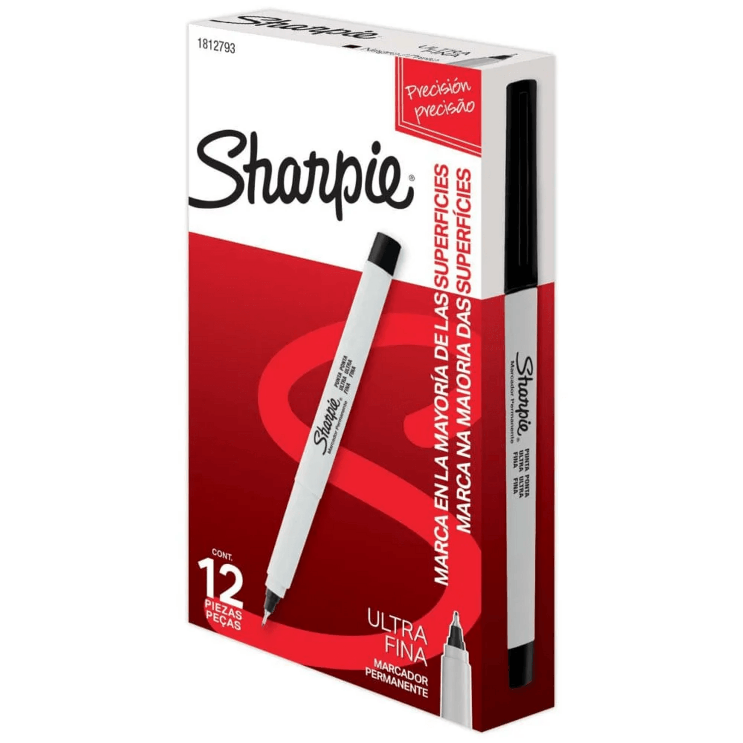 Marcador Permanente Sharpie Punta Ultrafina Negro Individual