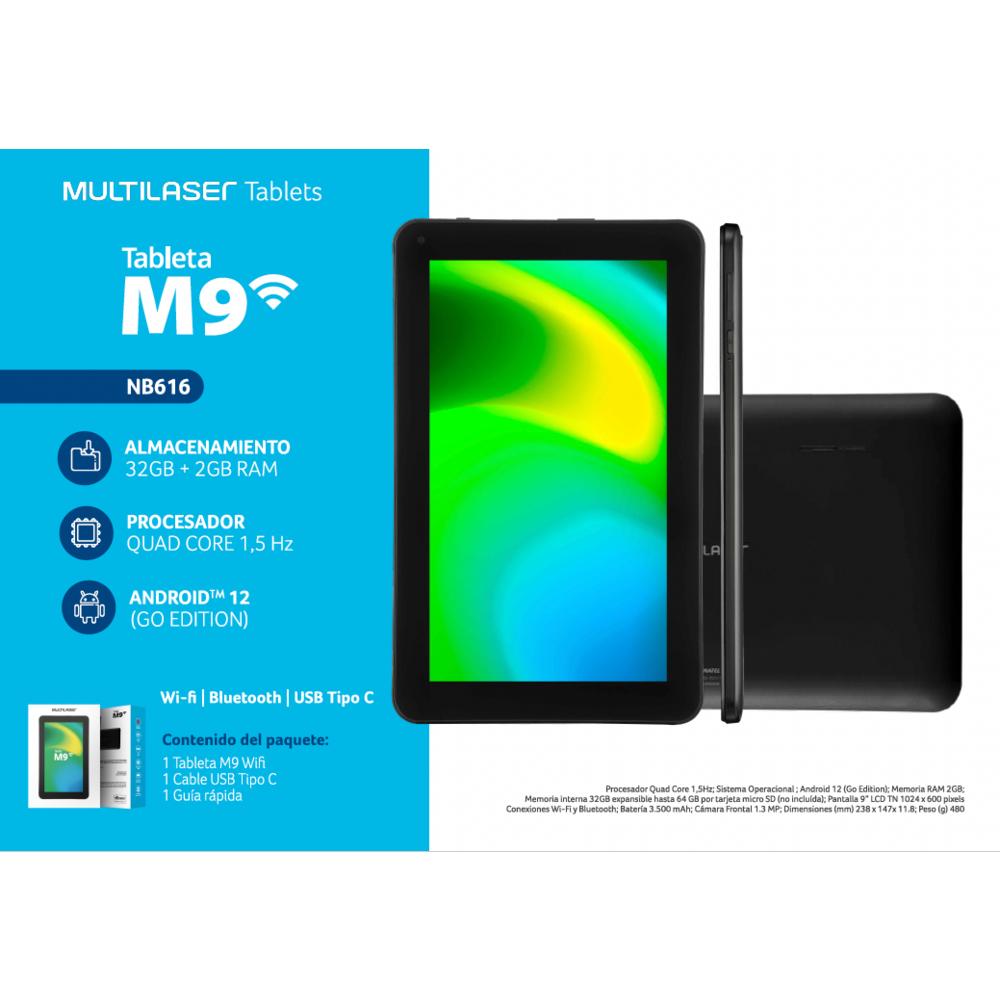 Tablet 9 Pulgadas Multilaser M9 2-32 NB616 Negro