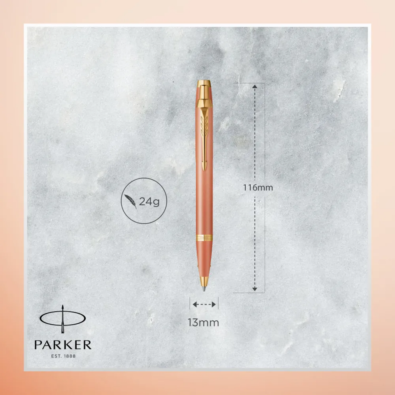 Bolígrafo Parker IM Writing Rituals Naranja Med Tinta Azul Parker New Horizons Chile New Horizons NHT.cl