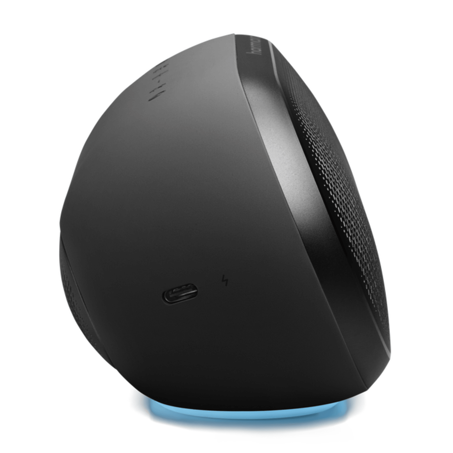 Parlante Bluetooth Harman Kardon Luna 2 IP67 12h 40W RMS en color negro, con diseño ergonómico y luz ambiental.