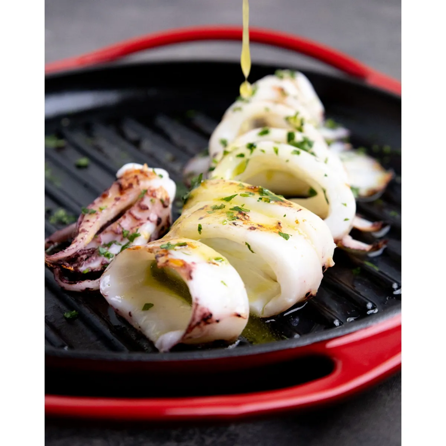 Parrilla Circular Grill Hierro Fundido Jata 25cm GR25 Roja