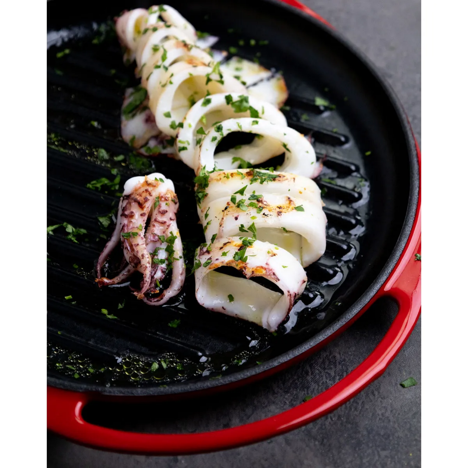 Parrilla Circular Grill Hierro Fundido Jata 25cm GR25 Roja