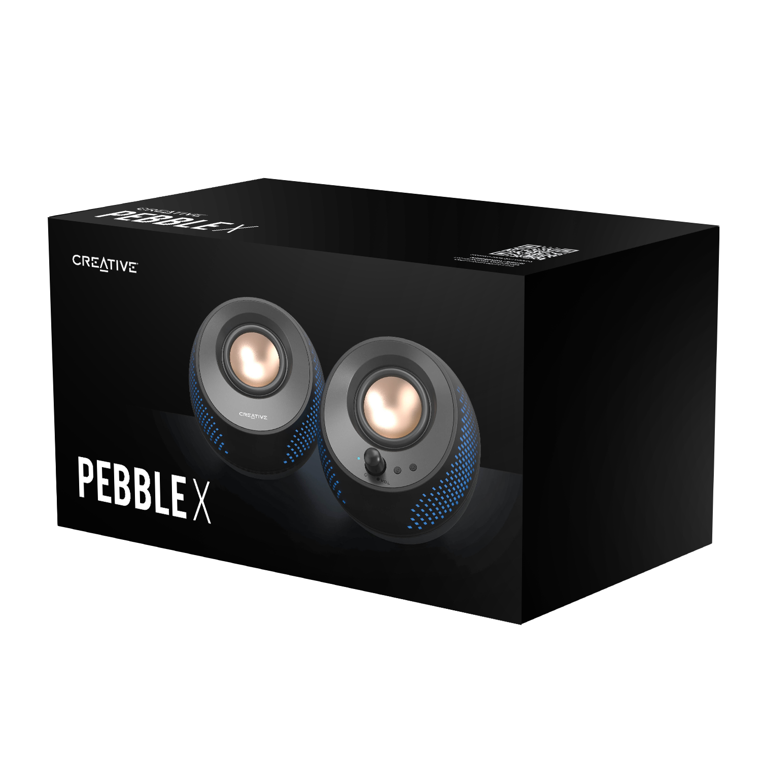 Parlante Creative Pebble X MF1715 Negro Led Creative New Horizons Chile New Horizons NHT.cl