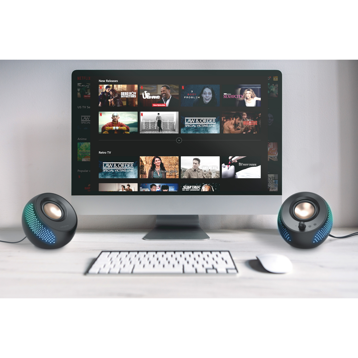 Parlante Creative Pebble X MF1715 Negro Led Creative New Horizons Chile New Horizons NHT.cl