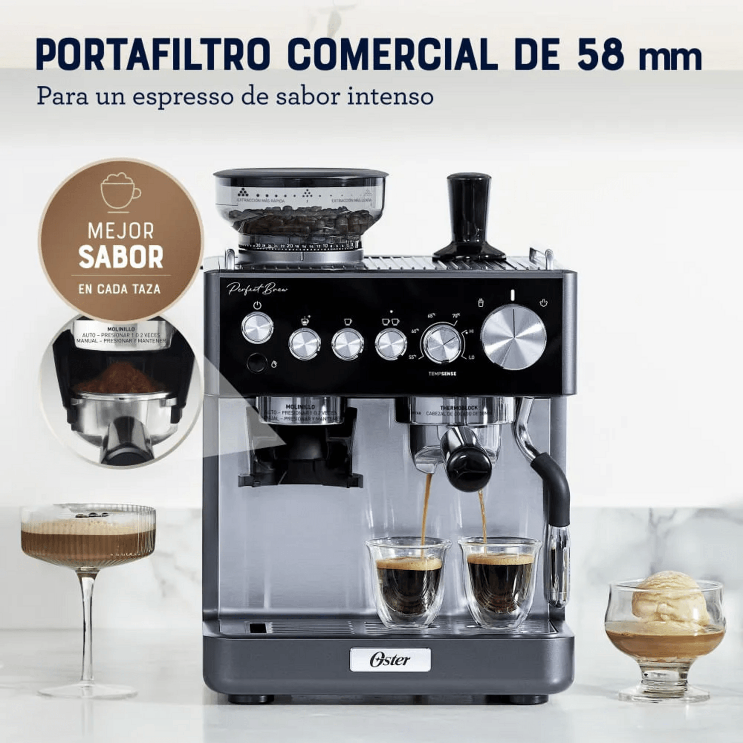 Cafetera Oster Nueva Perfect Brew con Molinillo 2208823 Oster New Horizons Chile New Horizons NHT.cl