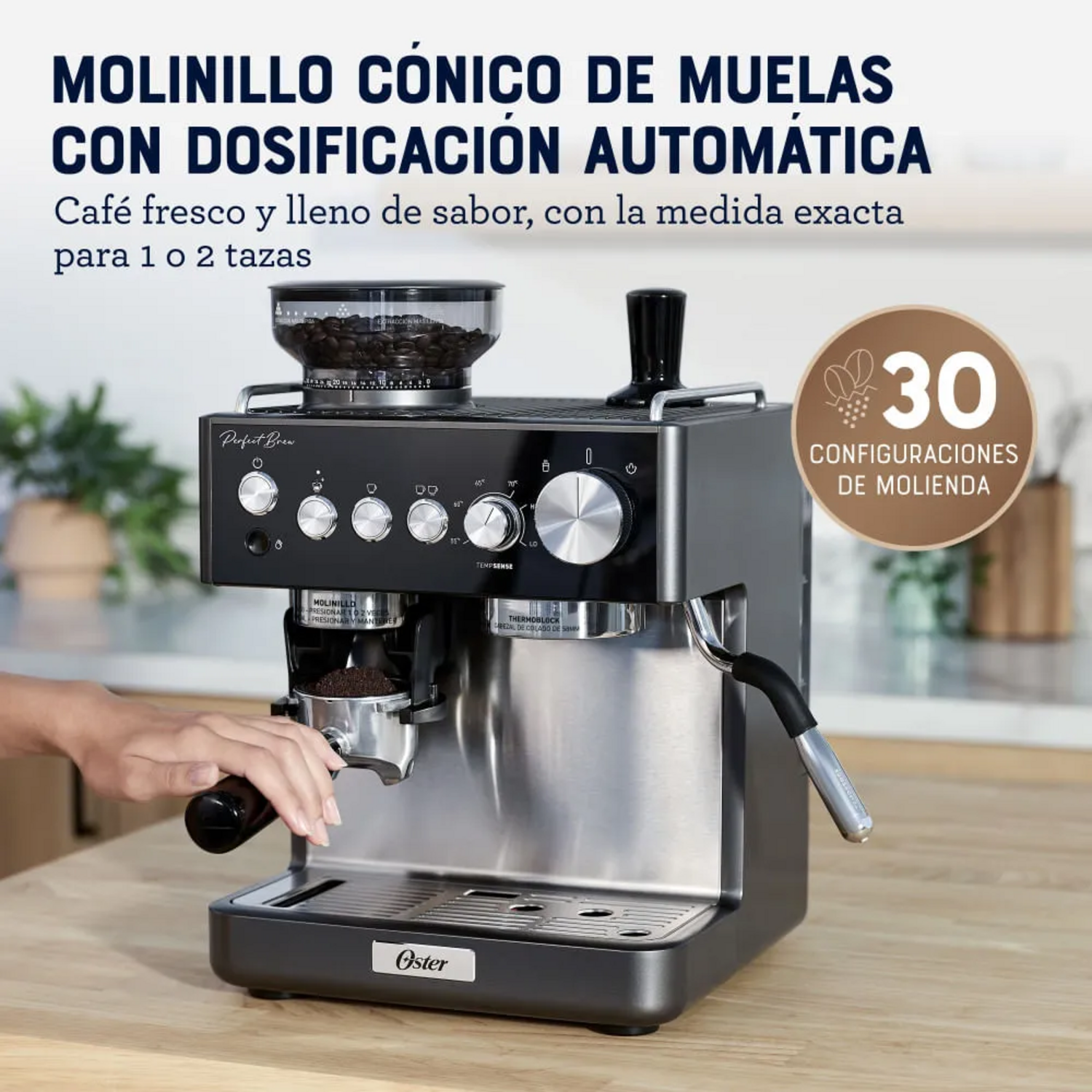 Cafetera Oster Nueva Perfect Brew con Molinillo 2208823