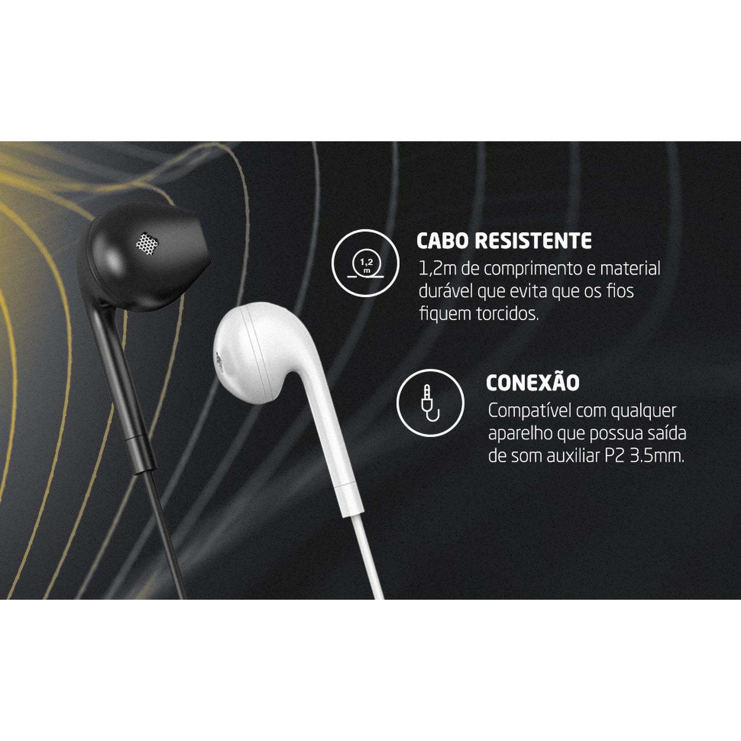 Audifono In Ear con Cable Pulse Pro Negro PH332 PULSE New Horizons Chile New Horizons NHT.cl