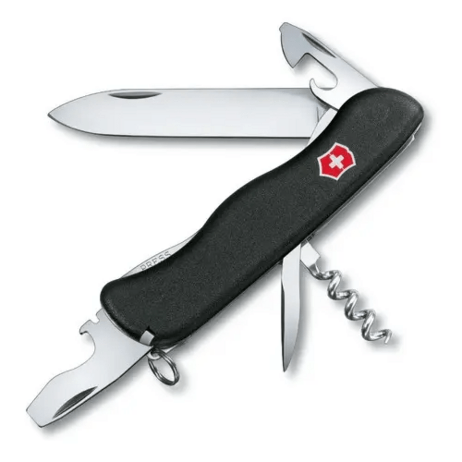 navaja cortapluma Victorinox 111mm con múltiples funciones y diseño en color negro