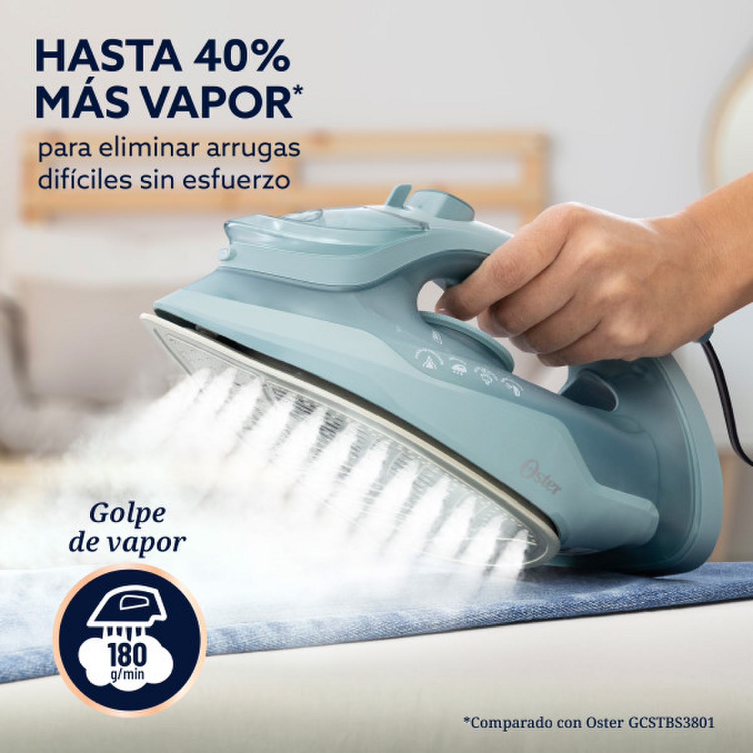 Plancha a Vapor Oster S7000 Ceramica Golpe 180g 1600W Verde