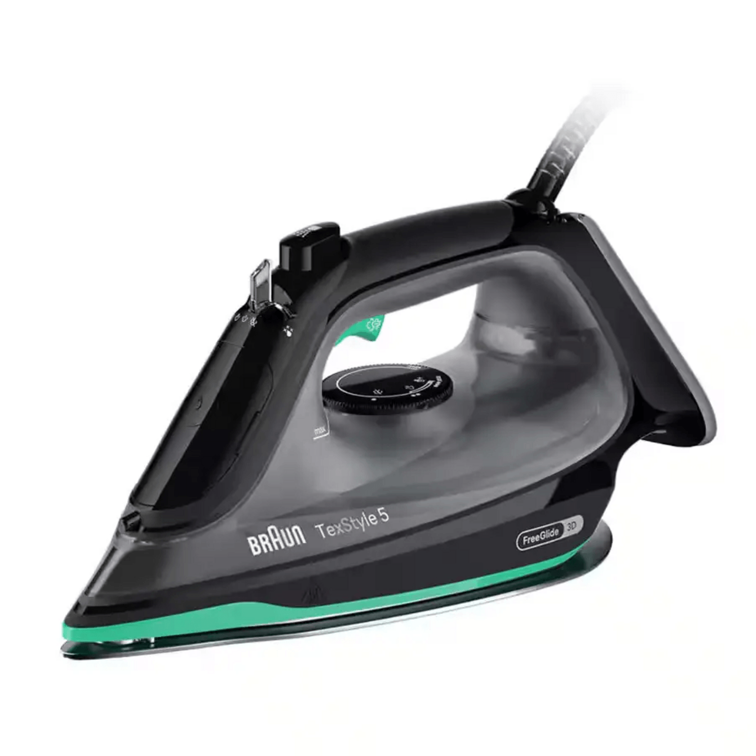 Plancha a vapor Braun TexStyle 5 con diseño ergonómico y potente, ideal para obtener resultados impecables en la ropa.