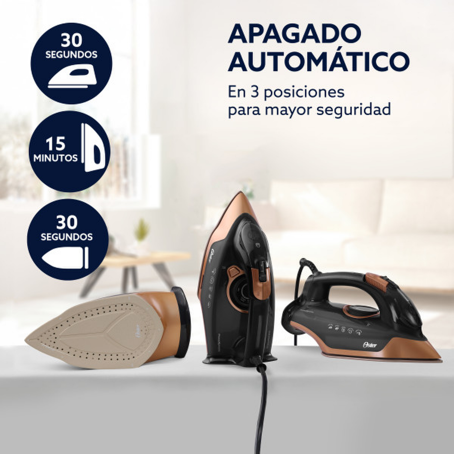 Plancha Oster PressXpress Base Diamante XL Vapor 240g