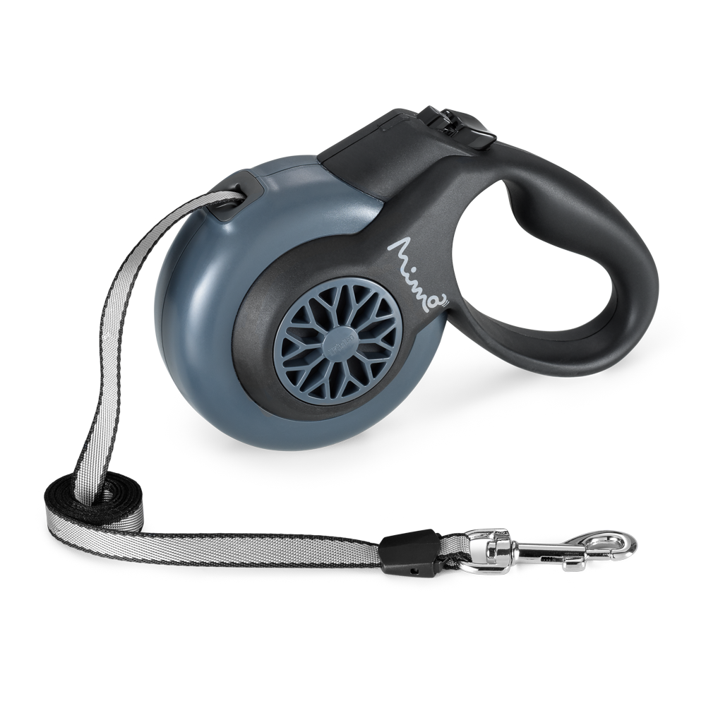 Correa Retrac ABS Perro Mimo P 5 Mt 12kg Gri PP037 Mimo New Horizons Chile New Horizons NHT.cl