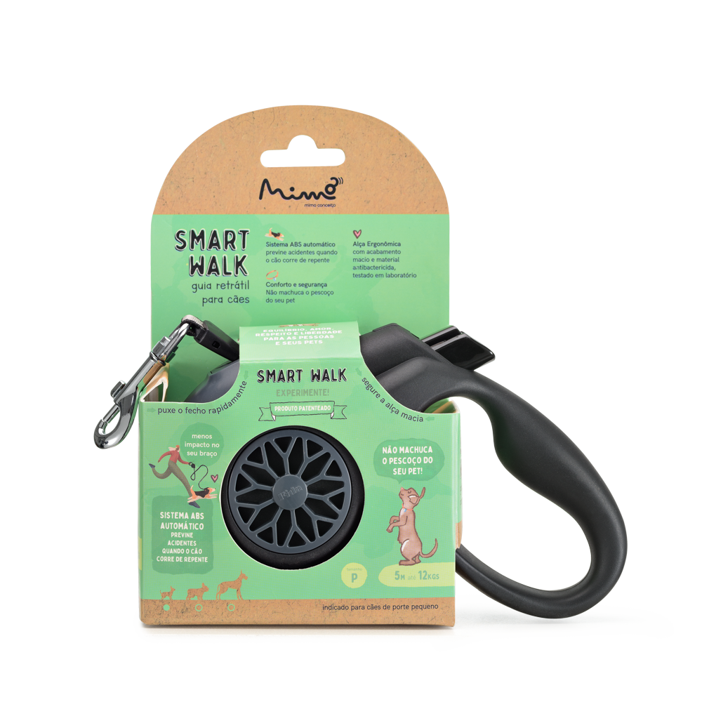 Correa Retrac ABS Perro Mimo P 5 Mt 12kg Gri PP037 Mimo New Horizons Chile New Horizons NHT.cl