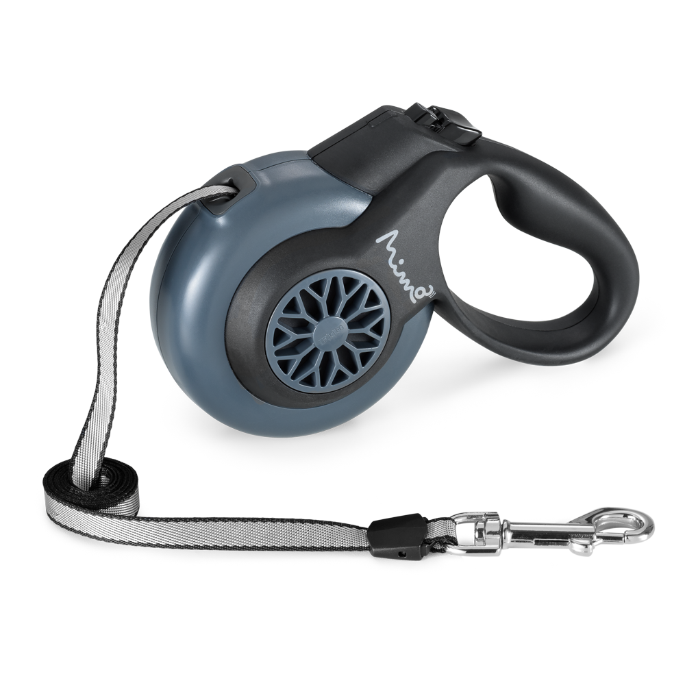 Correa Retrac ABS Perro Mimo M 5 Mt 25kg Gri PP038 Mimo New Horizons Chile New Horizons NHT.cl