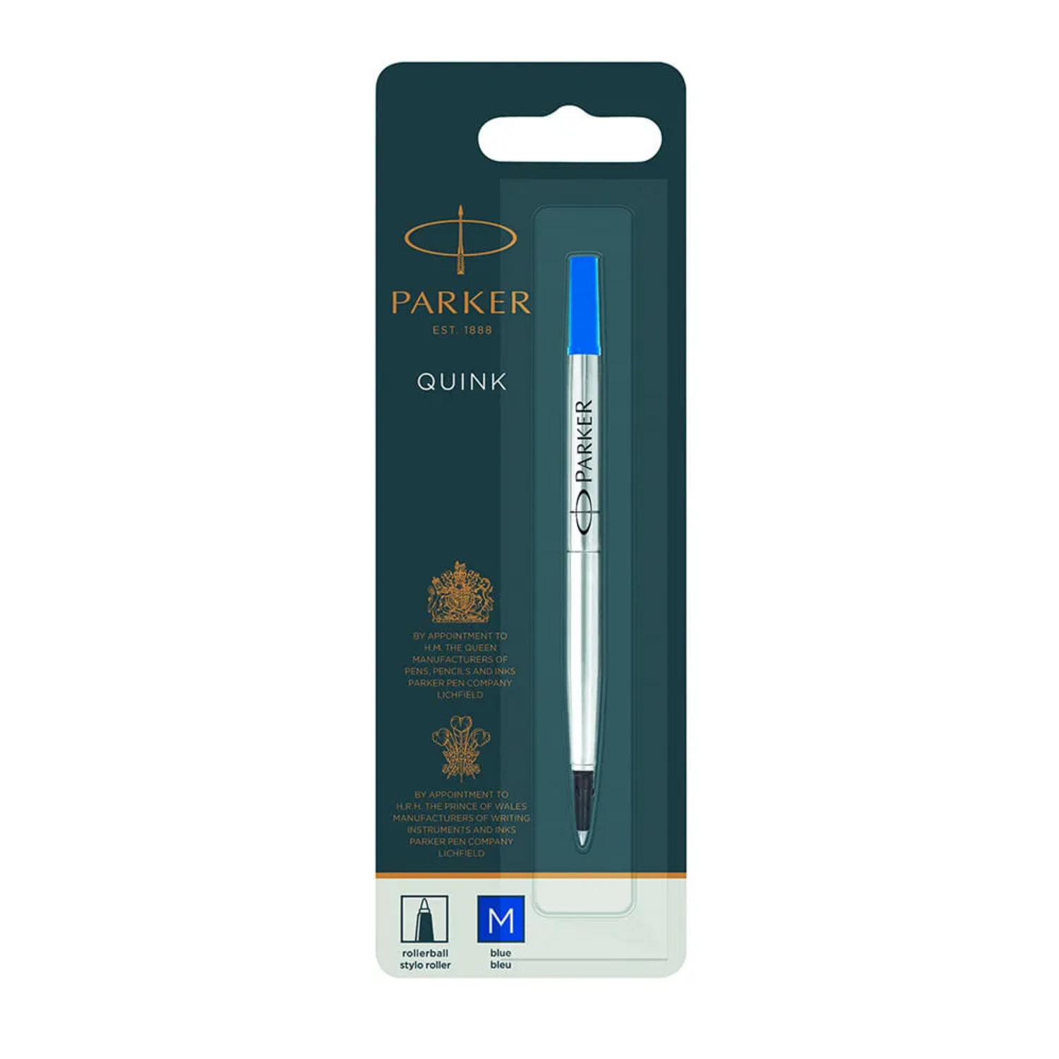 Repuesto para Rollerball Parker Azul Quink 1 Unidad 0,7 mm