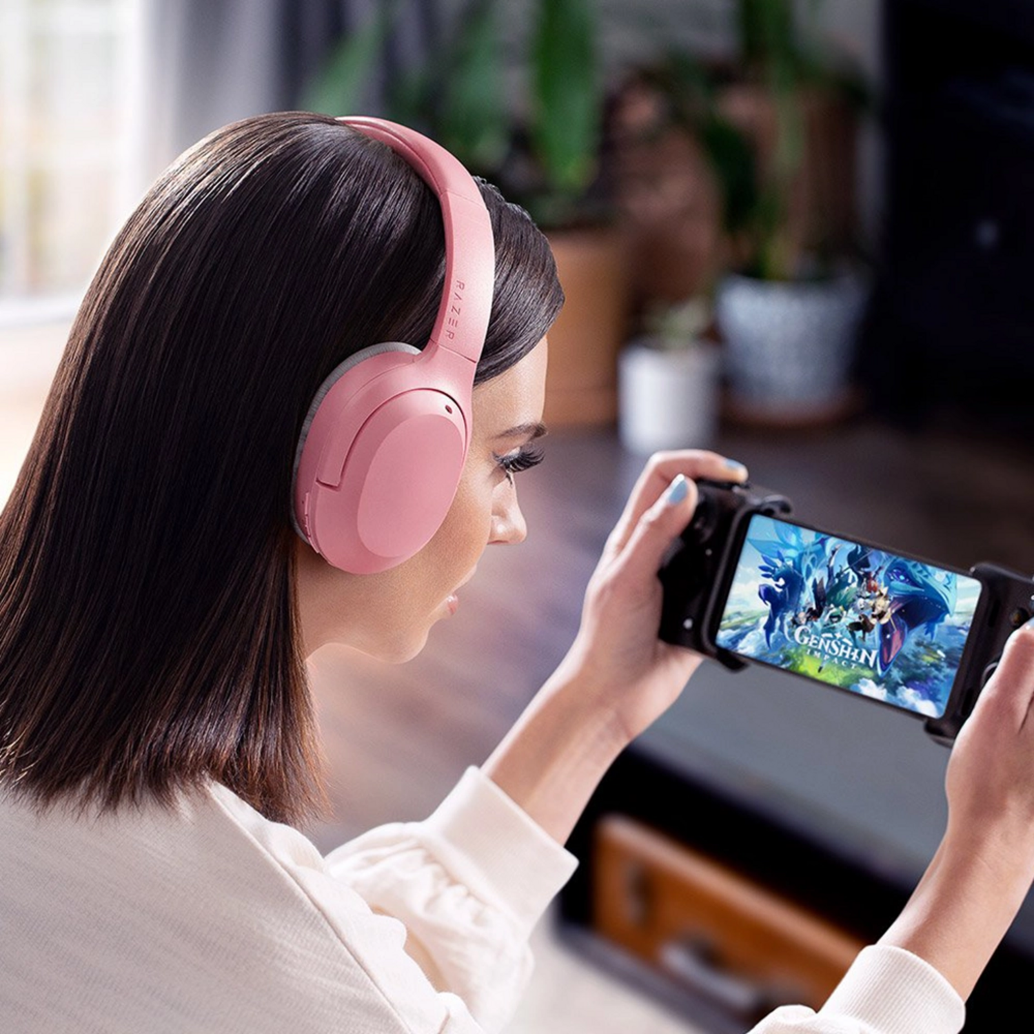 Audifono Razer Opus X Quartz Rosa Anc Bluetooth 5.0 30 Hrs
