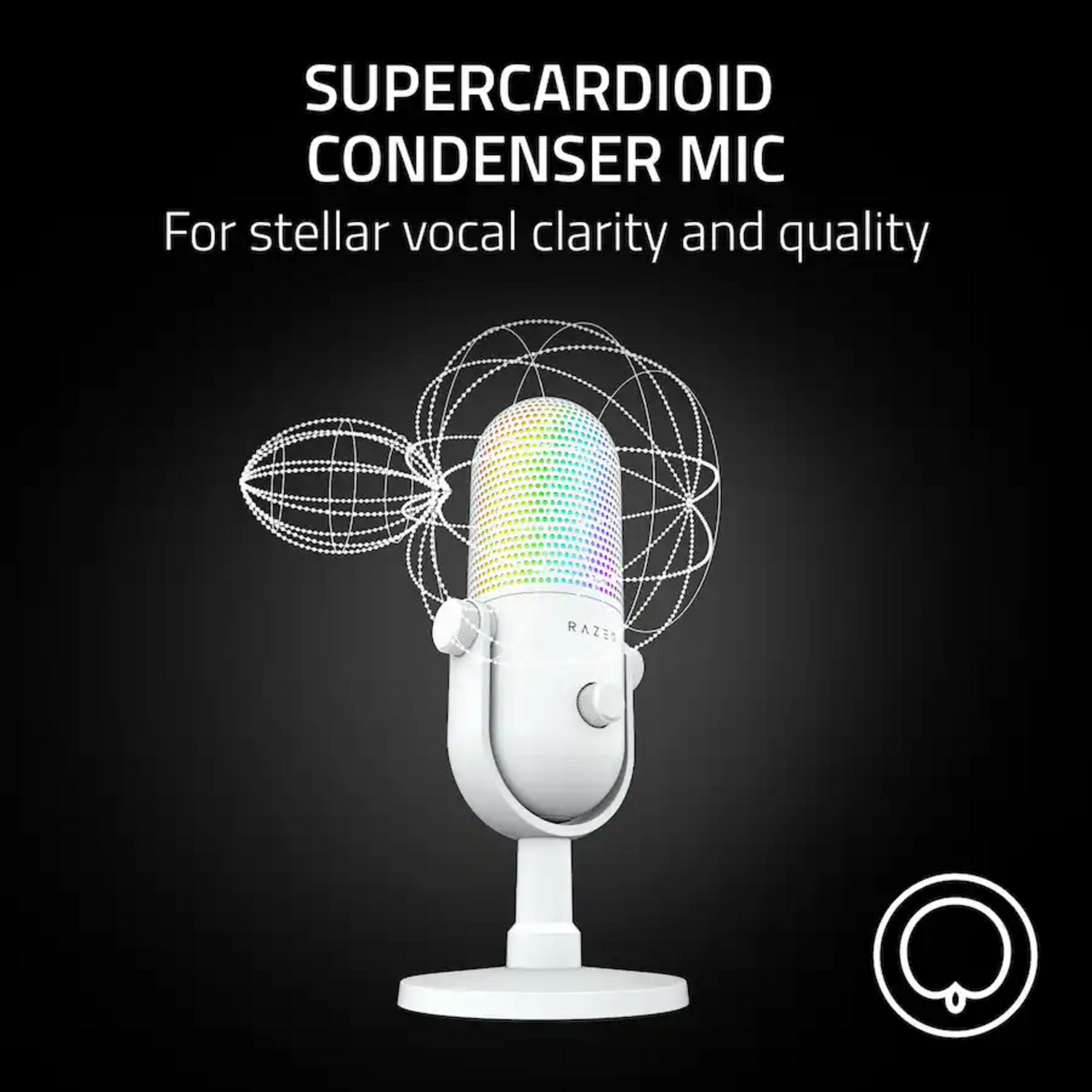 Microfono Razer Seiren V3 Chroma USB Supercardioide Podcast
