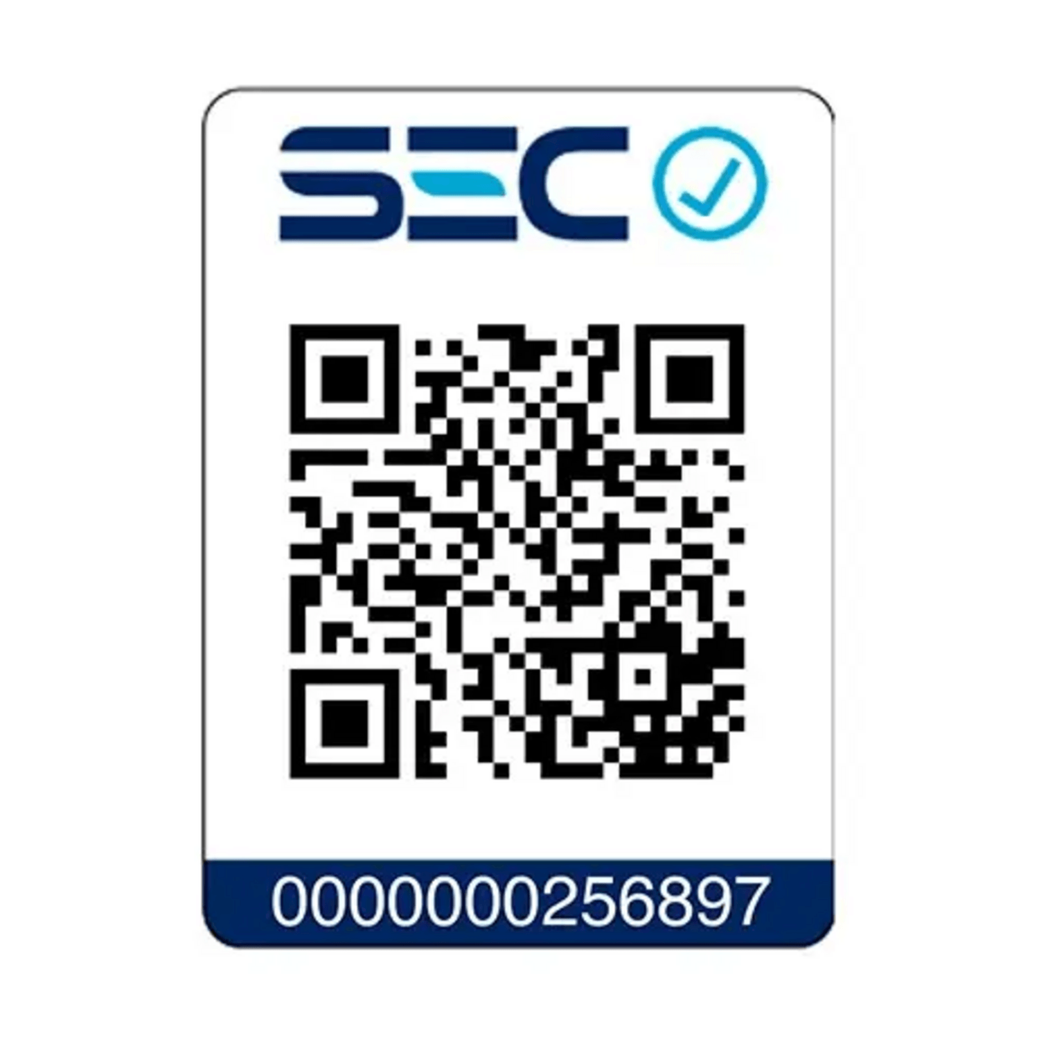 Código QR de verificación SEC con el número 0000000256897.