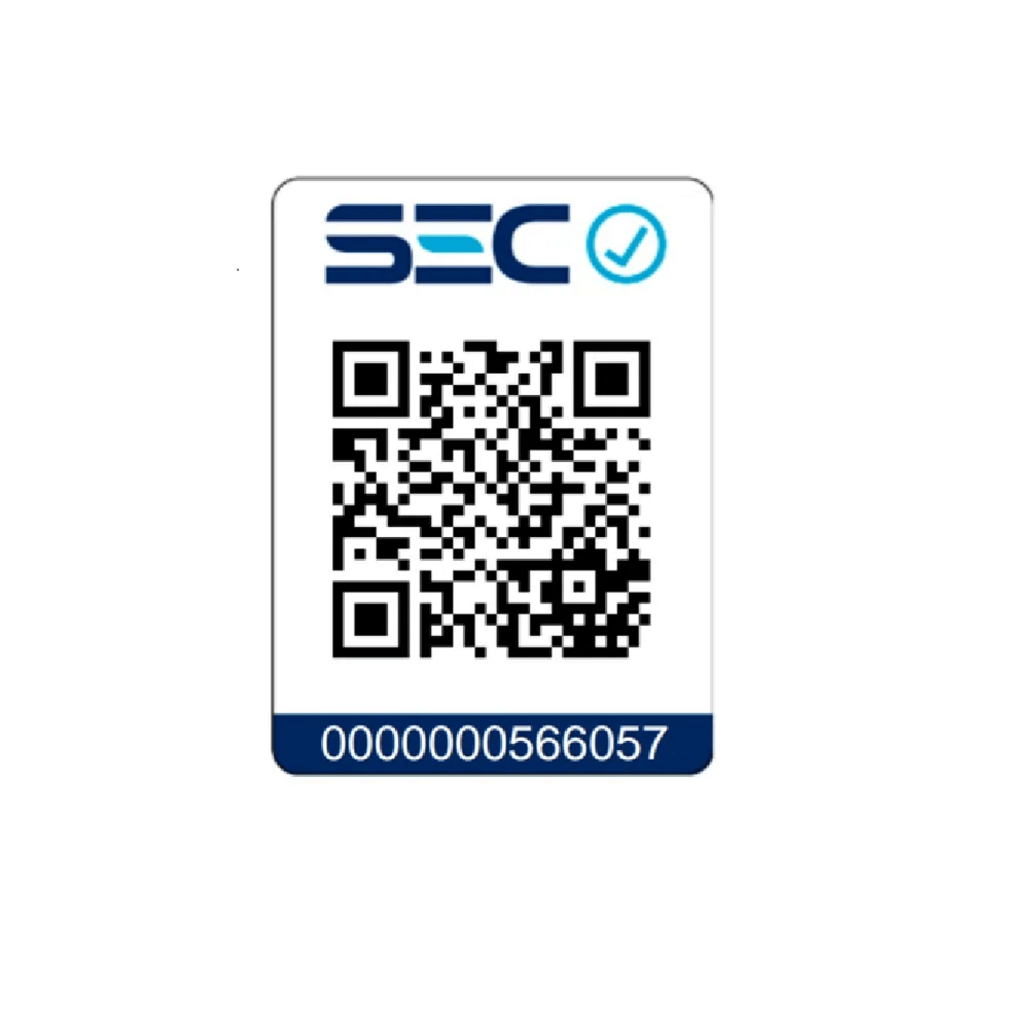 Código QR de verificación SEC con número 0000000566057