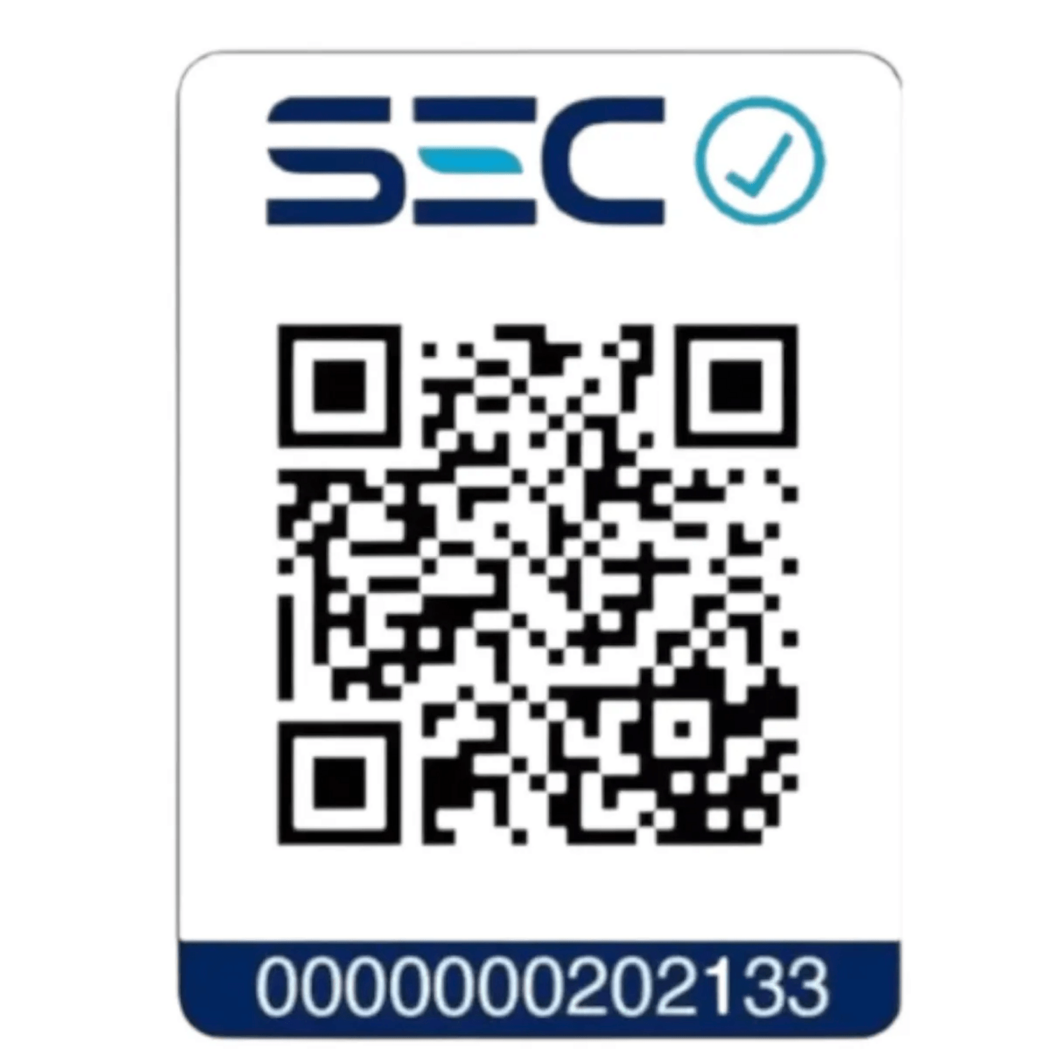 Código QR de verificación SEC con número 0000000202133