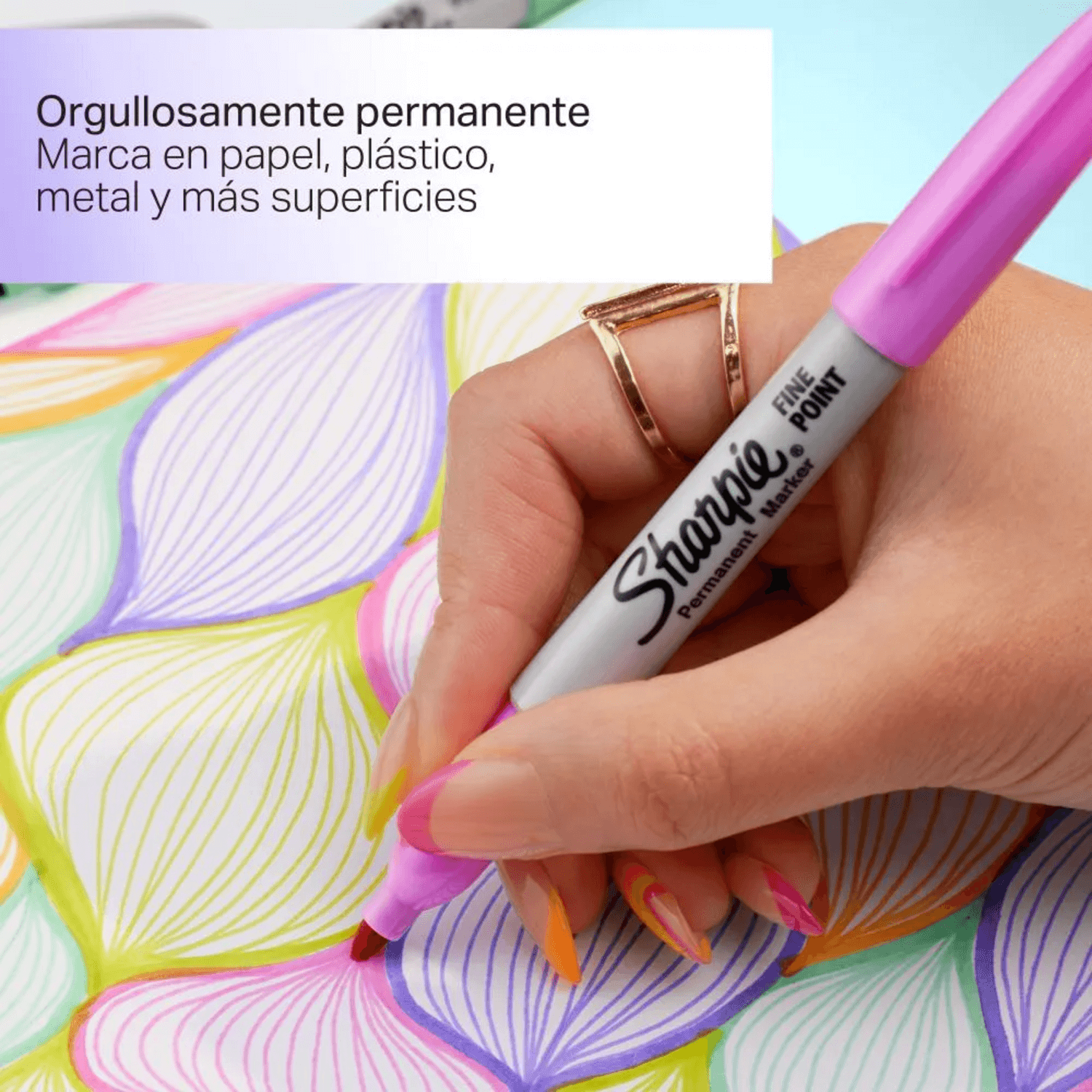 Set 5 Plumones Marcadores Sharpie Glam Pop Punta Fina Perma