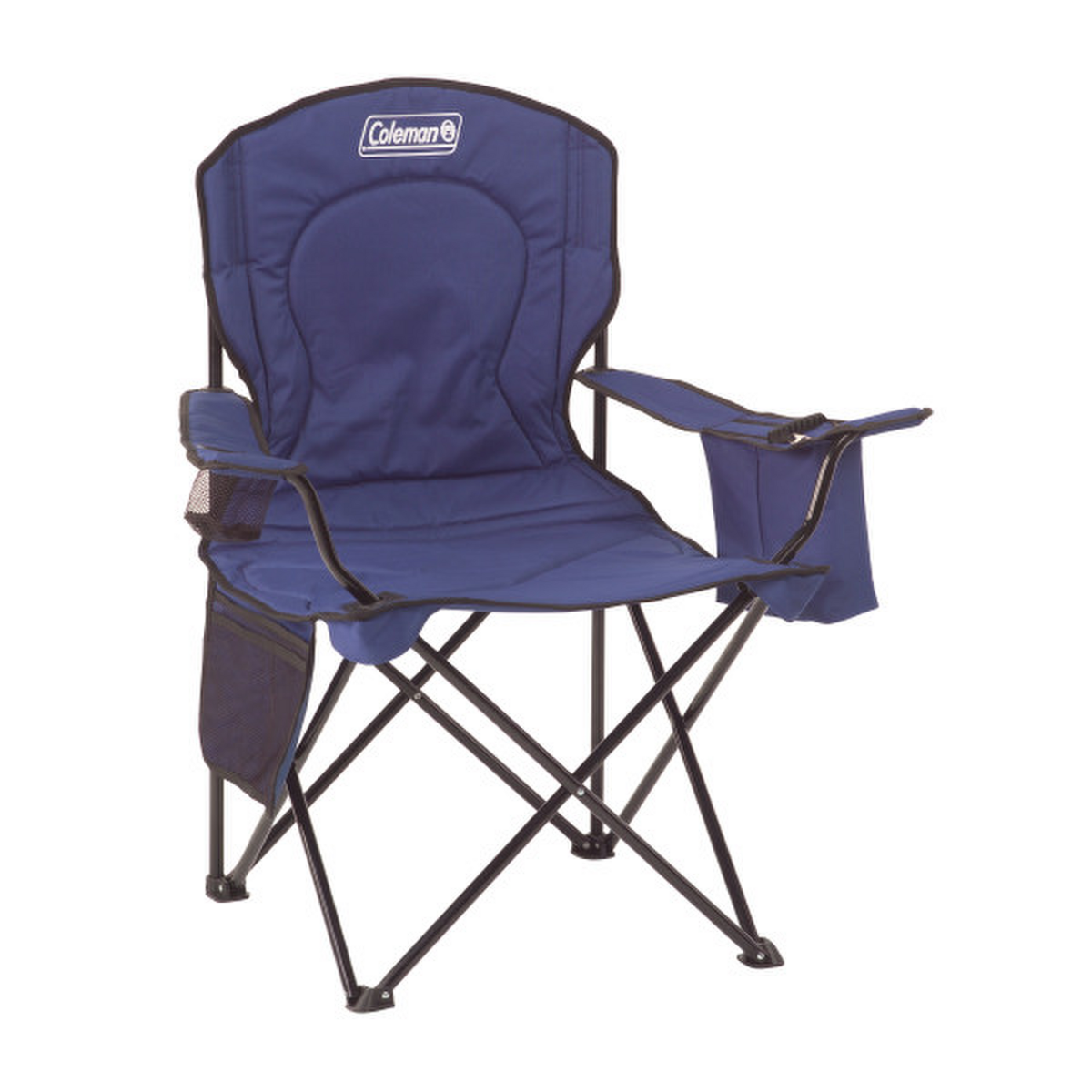 Silla Camping Coleman Cooler Quad Azul 4 Latas Portavasos