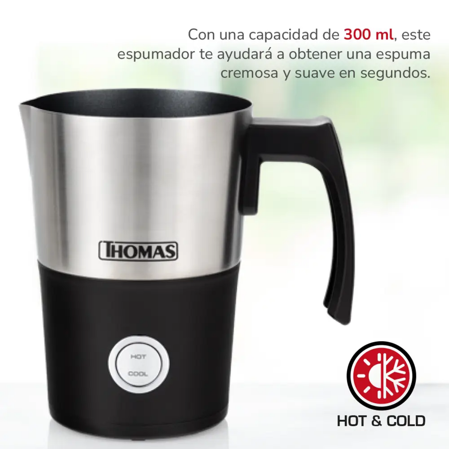 Espumador Calentador Leche Thomas TH-4110i 4 en 1 Frío-Cal