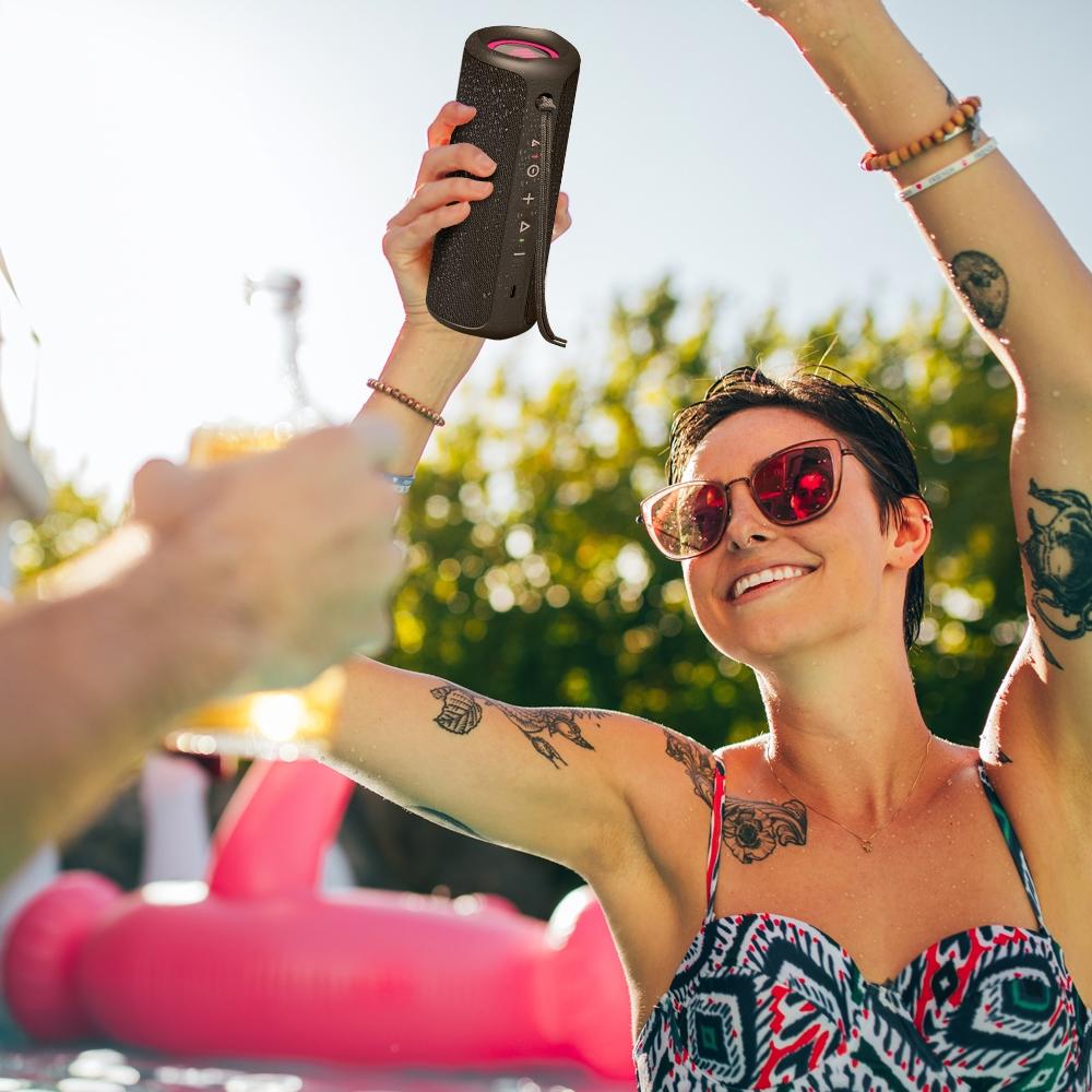 Parlante Portatil Bluetooth Pulse Wave3 Ipx6 Led SP608 PULSE New Horizons Chile New Horizons NHT.cl