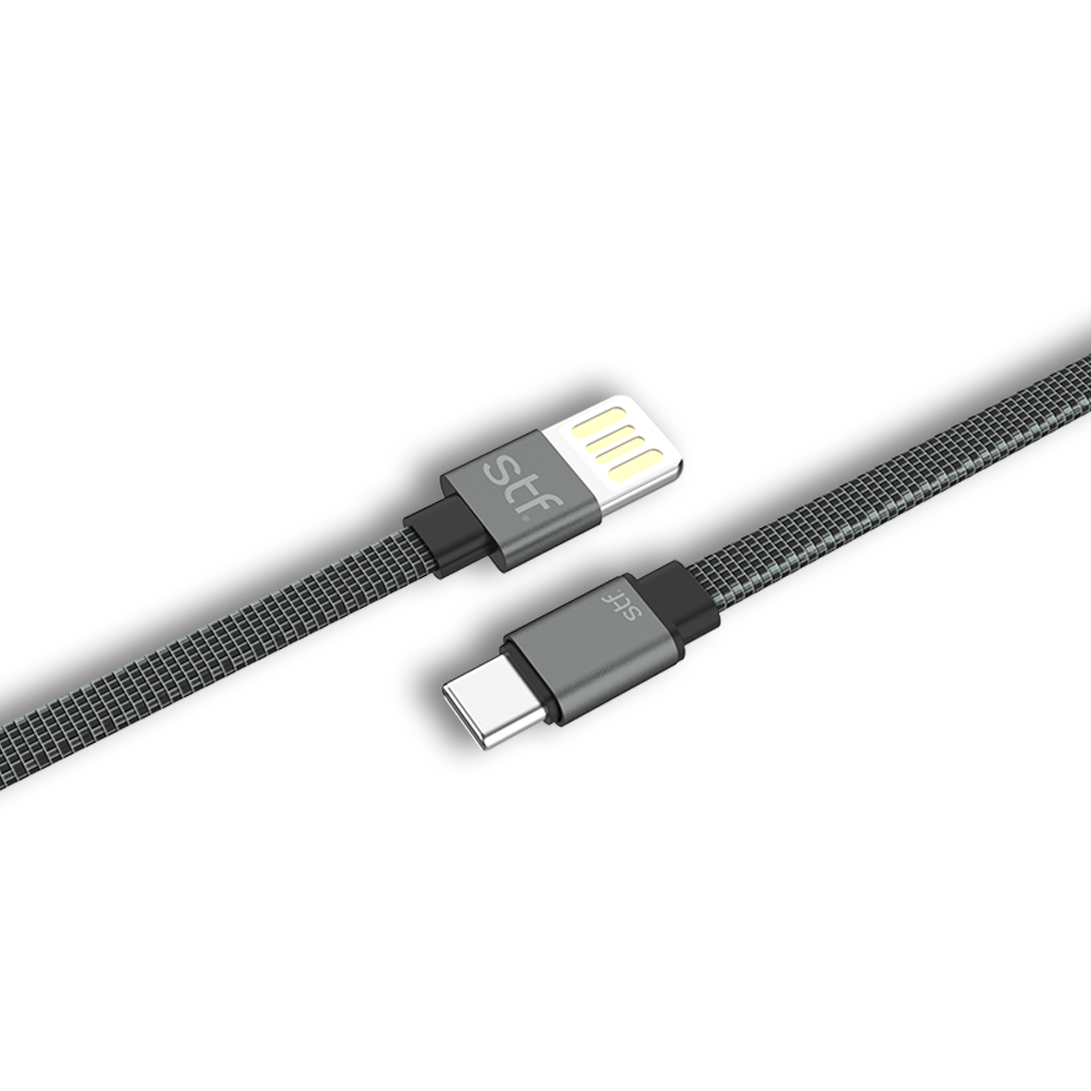 Cable USB a Type C Carga Ultra Rapida STF 1M Gris STF New Horizons Chile New Horizons NHT.cl
