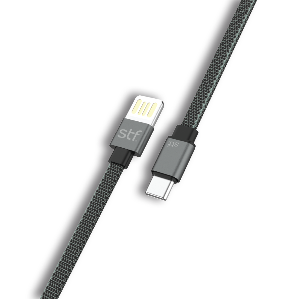 Cable USB a Type C Carga Ultra Rapida STF 1M Gris STF New Horizons Chile New Horizons NHT.cl