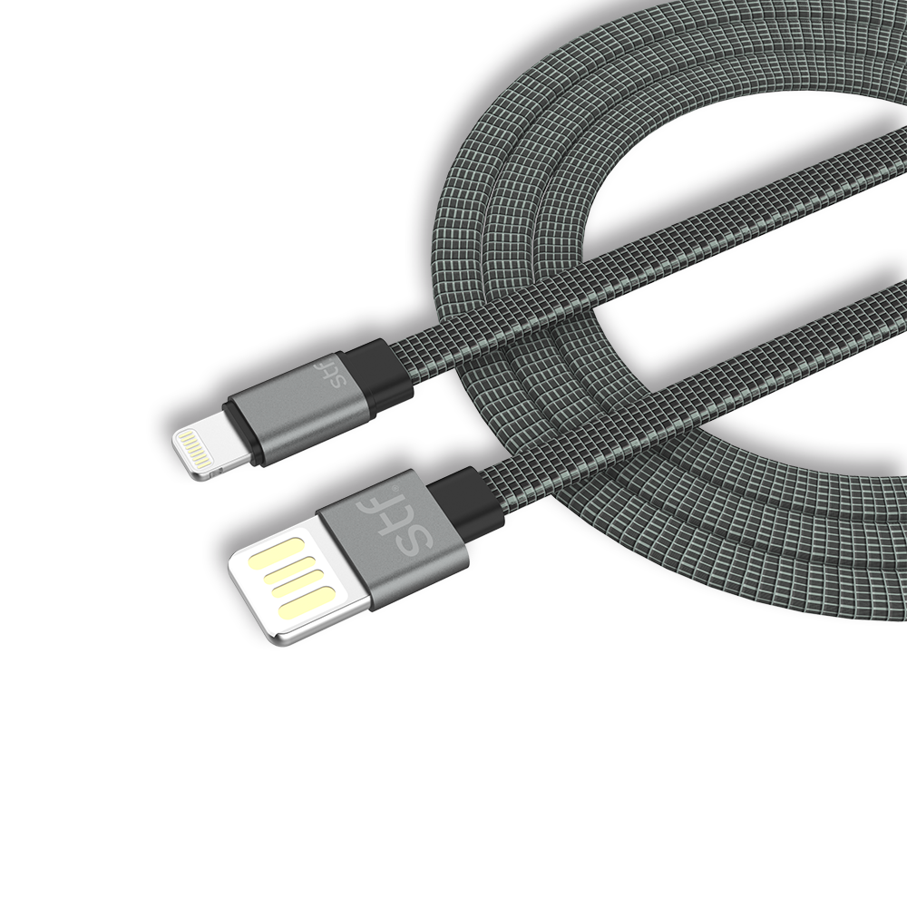 Cable USB a Lightning Carga Ultra Rap STF 1M Gris STF New Horizons Chile New Horizons NHT.cl