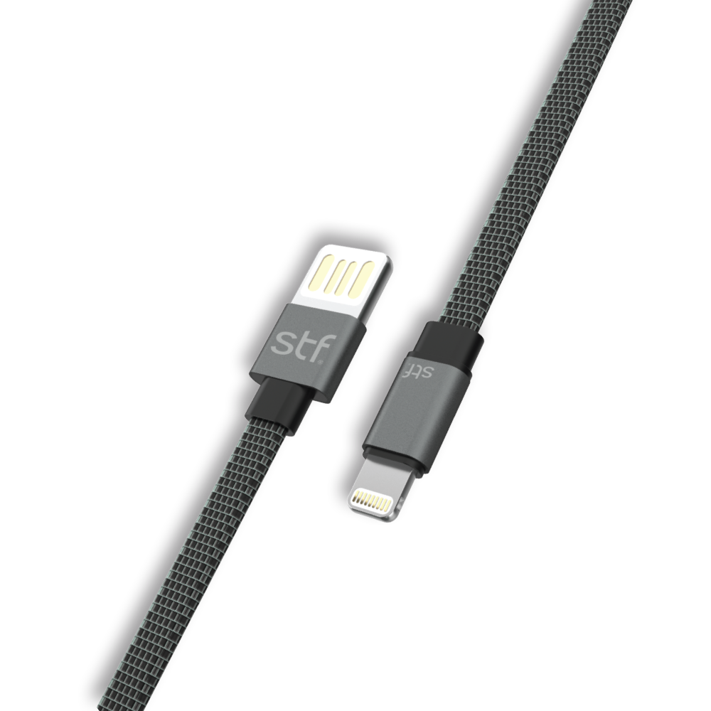 Cable USB a Lightning Carga Ultra Rap STF 1M Gris STF New Horizons Chile New Horizons NHT.cl